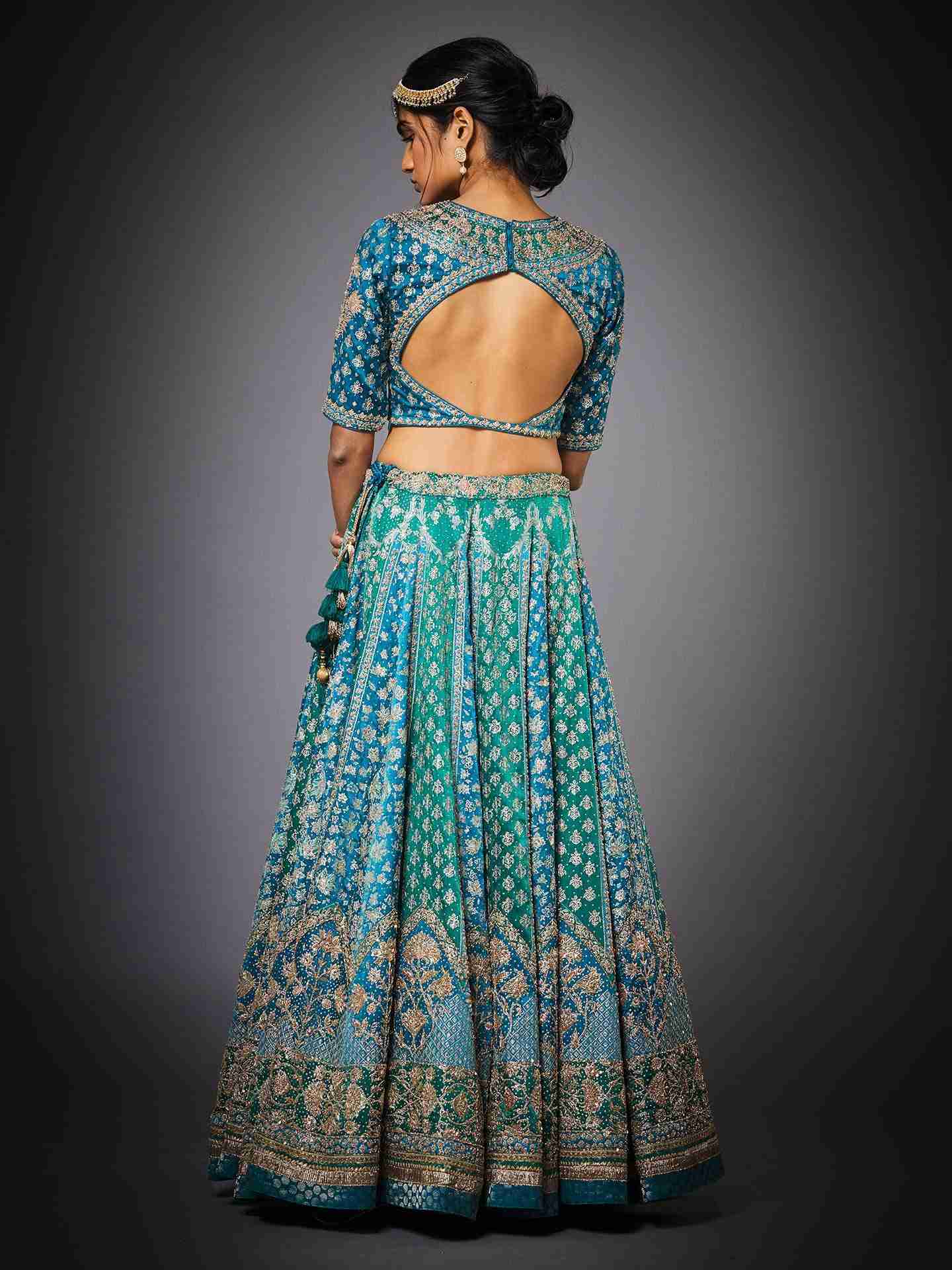 Turquoise & Emerald Jaya Lehenga Set