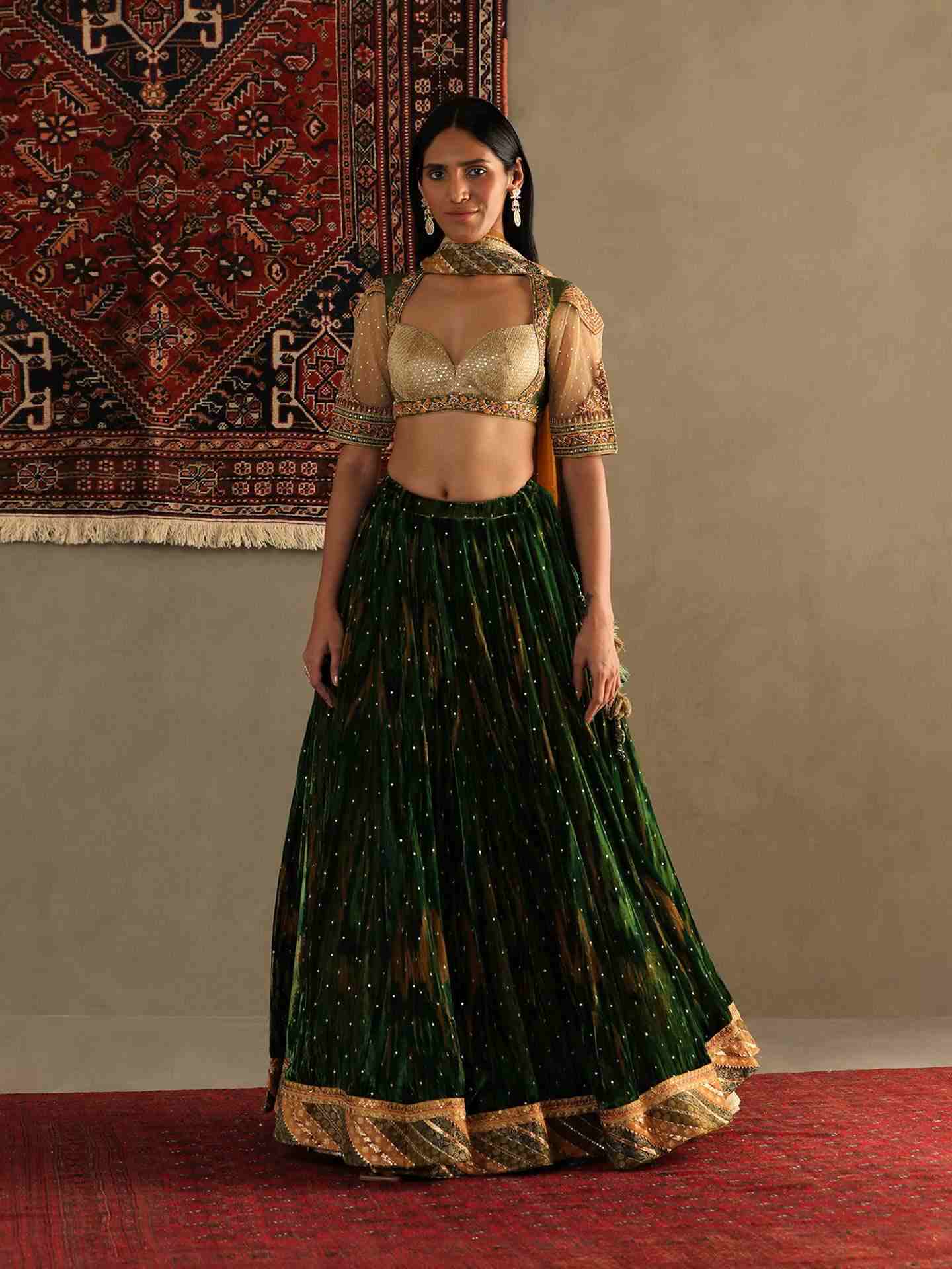 Jewel Green Inika Lehenga Set