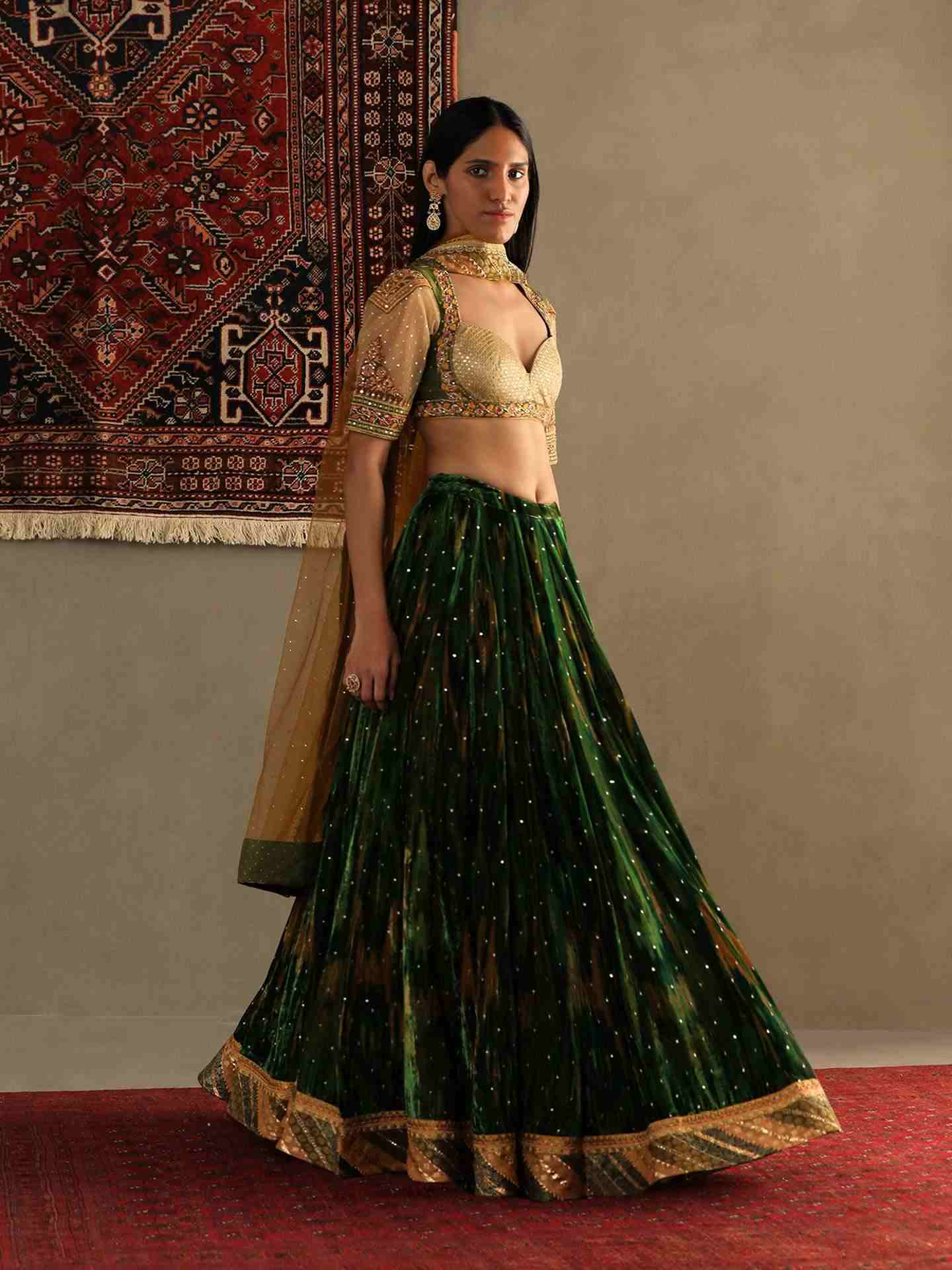 Jewel Green Inika Lehenga Set