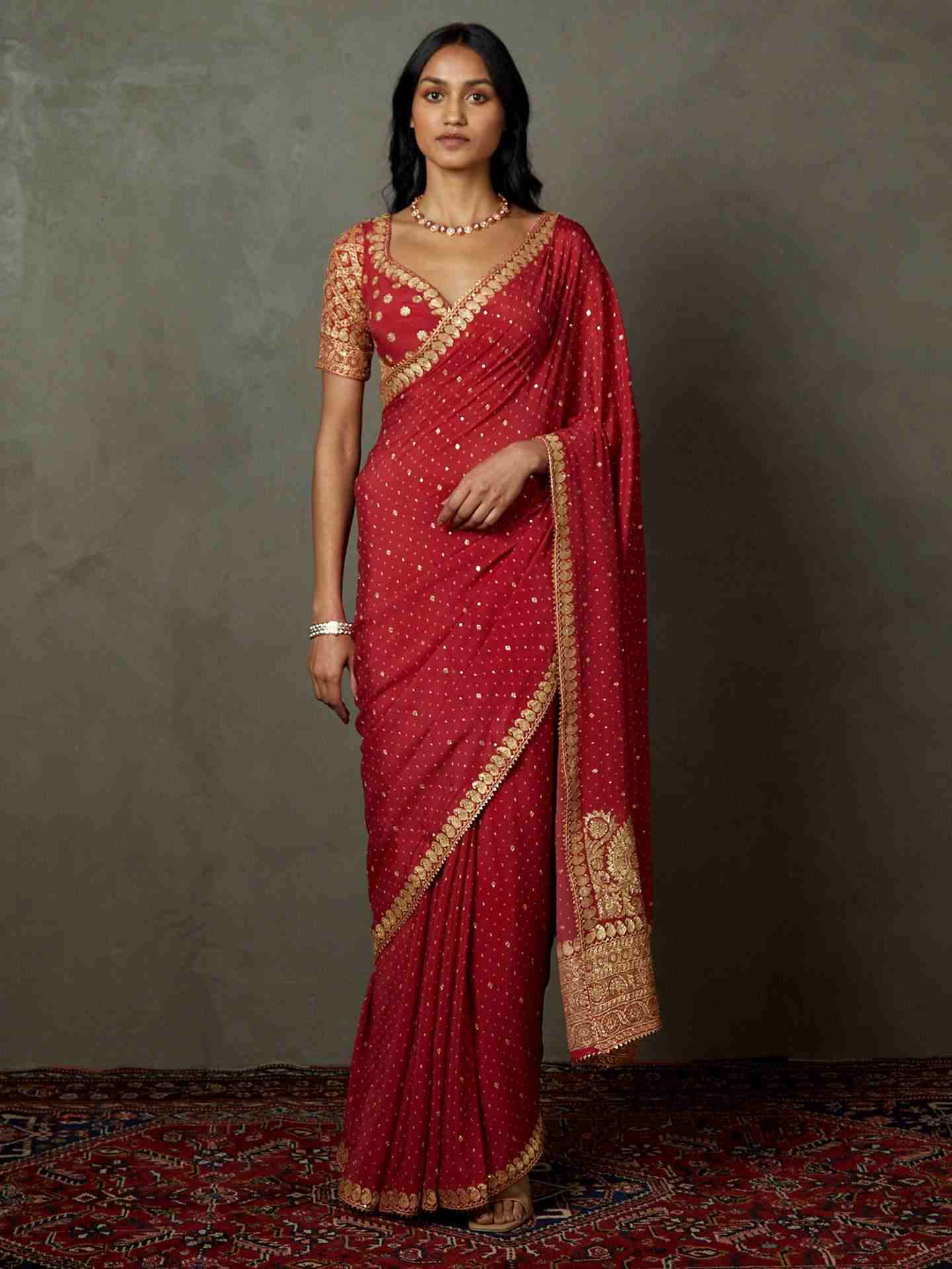 Pink Ashvika Saree With Unstitched Blouse