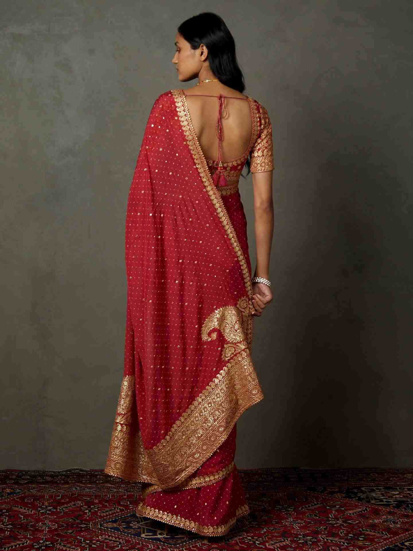 Pink Ashvika Saree With Unstitched Blouse