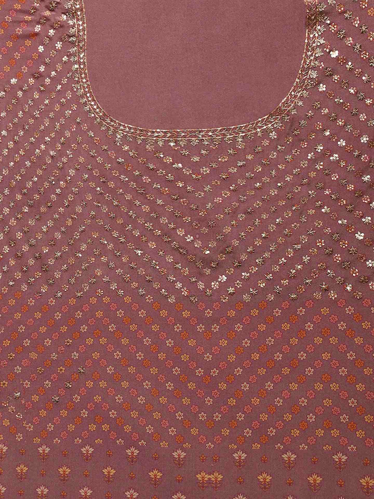 Pink & Mauve Sreshtha Saree With Unstitched Blouse