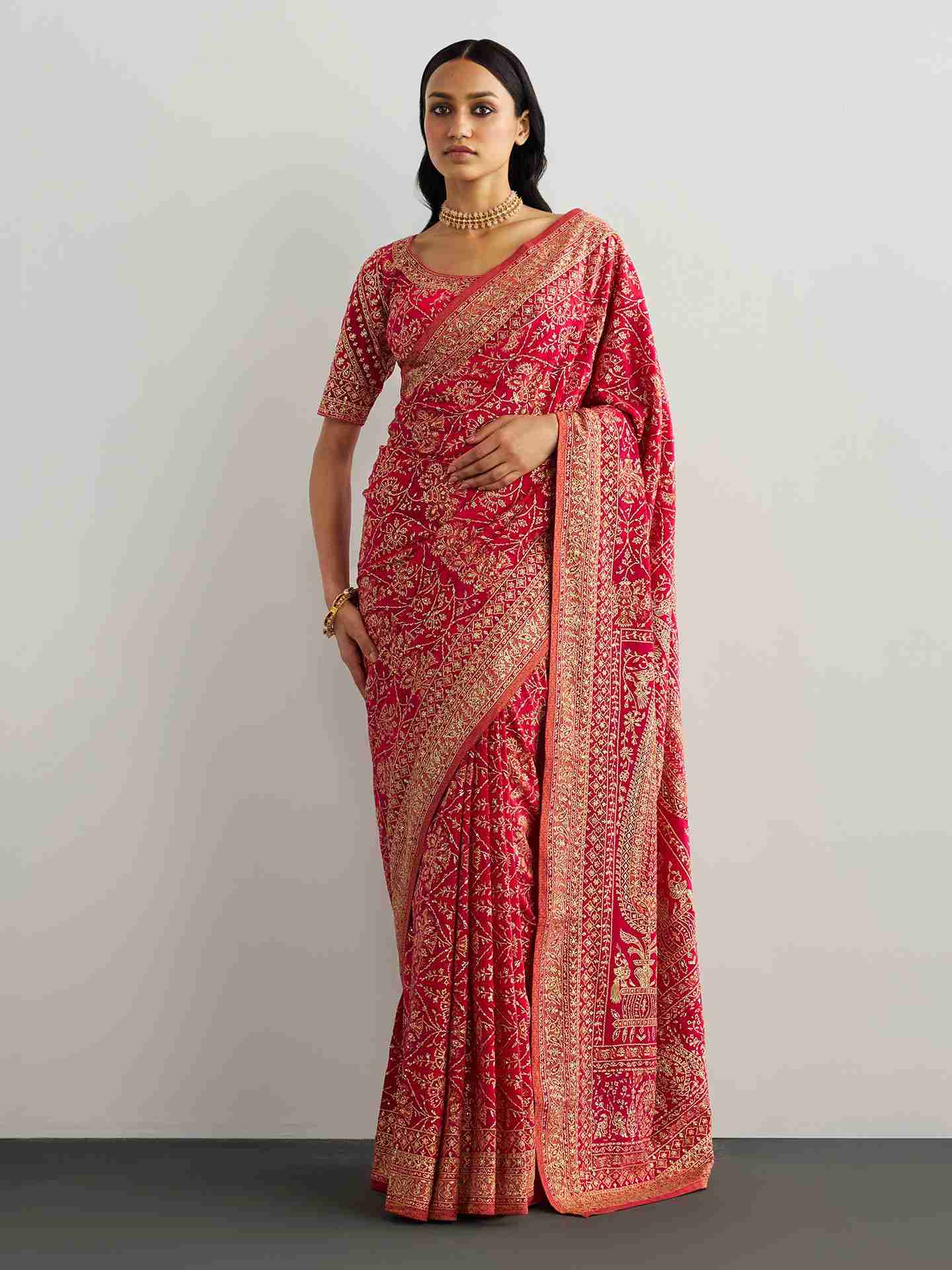 Fuchsia Kulah Saree