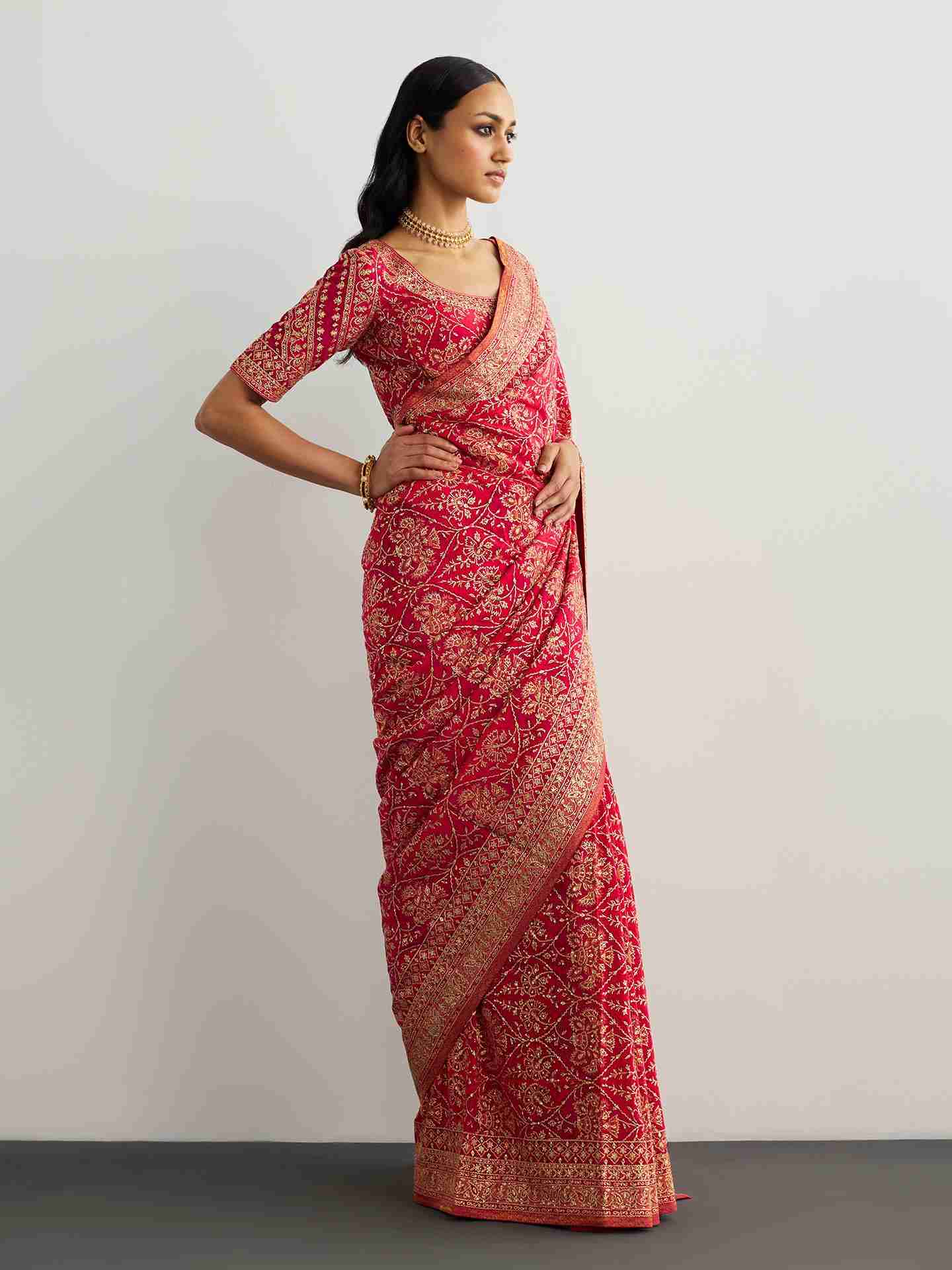 Fuchsia Kulah Saree