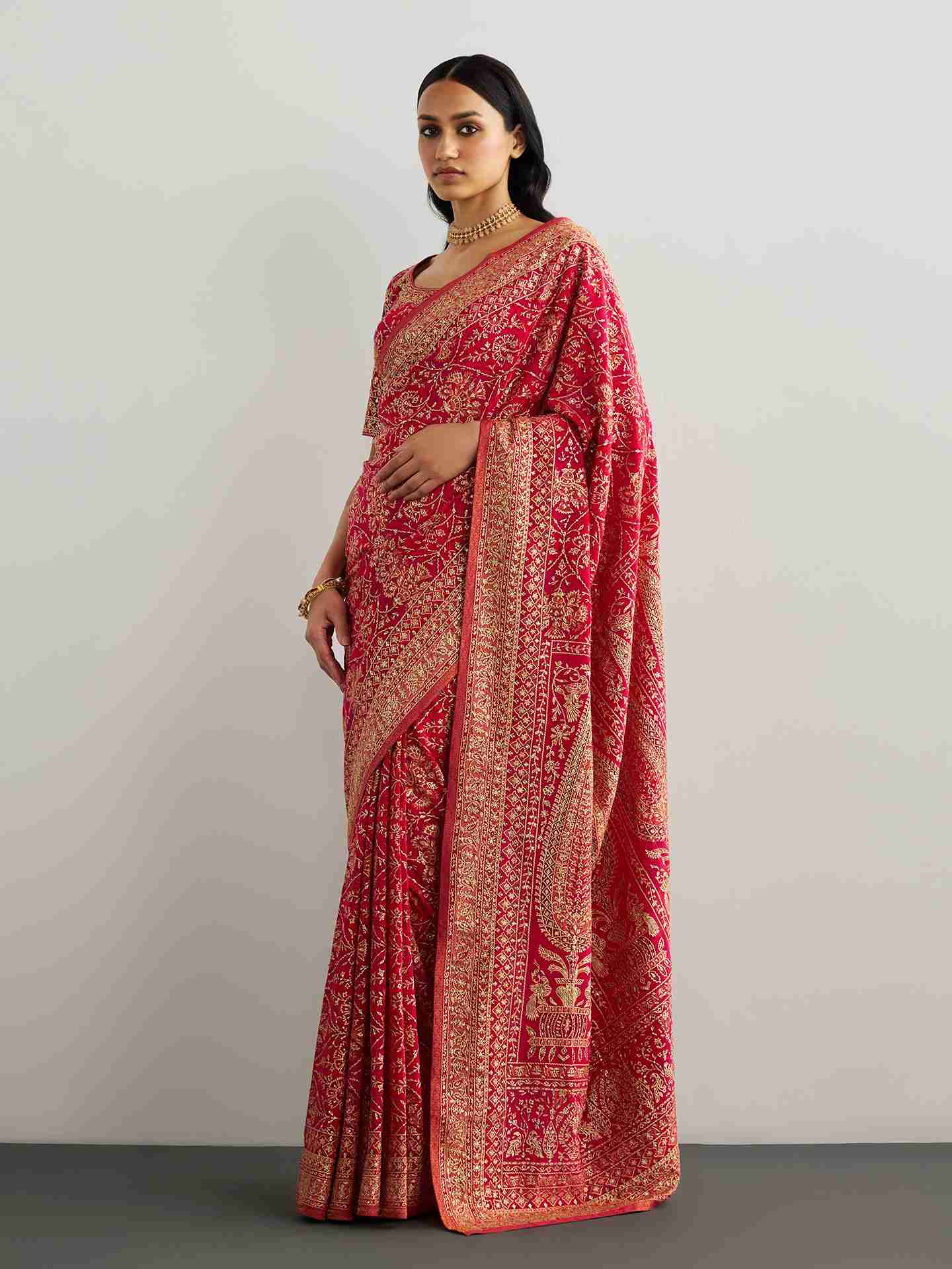 Fuchsia Kulah Saree