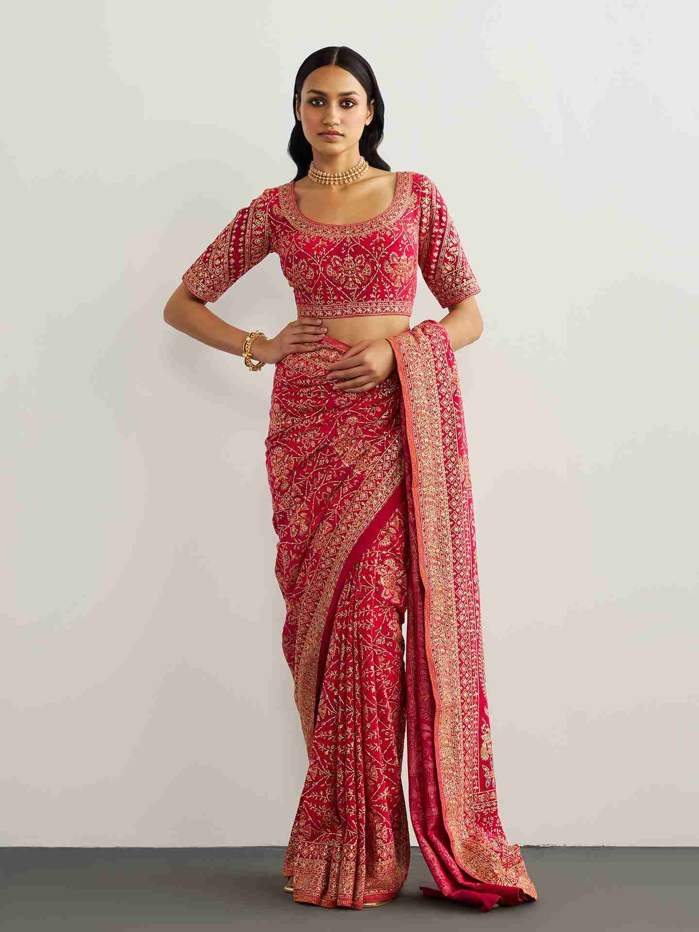Fuchsia Kulah Saree