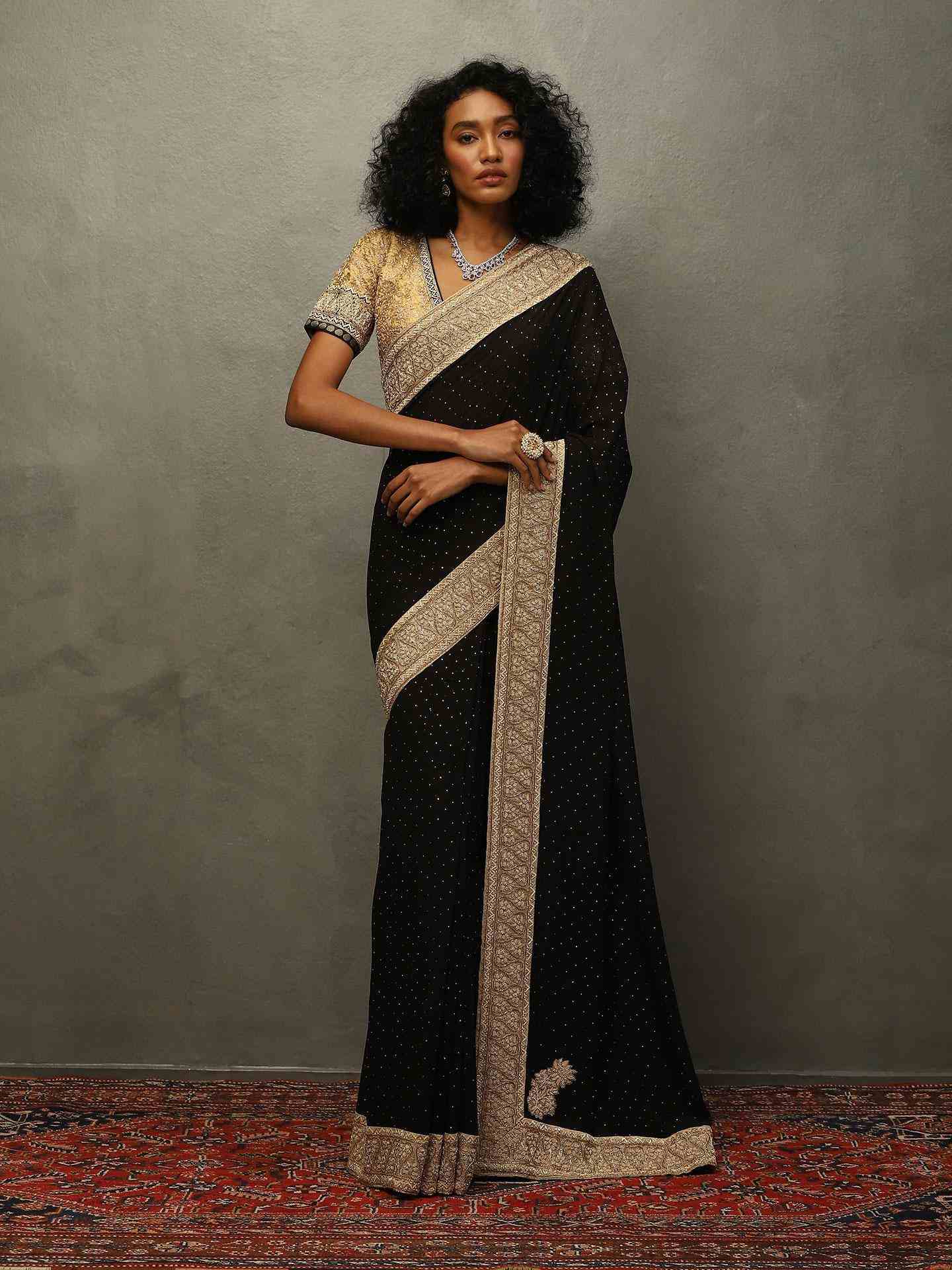 Black & Gold Avishikta Saree
