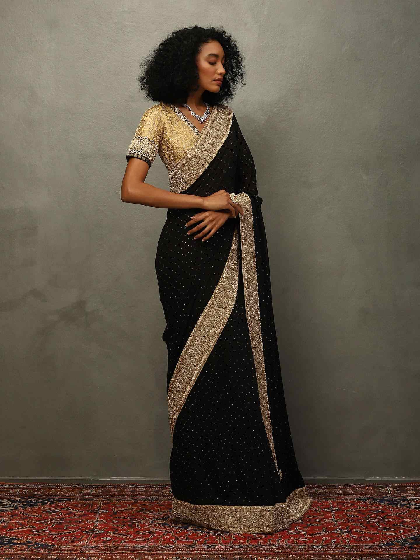Black & Gold Avishikta Saree