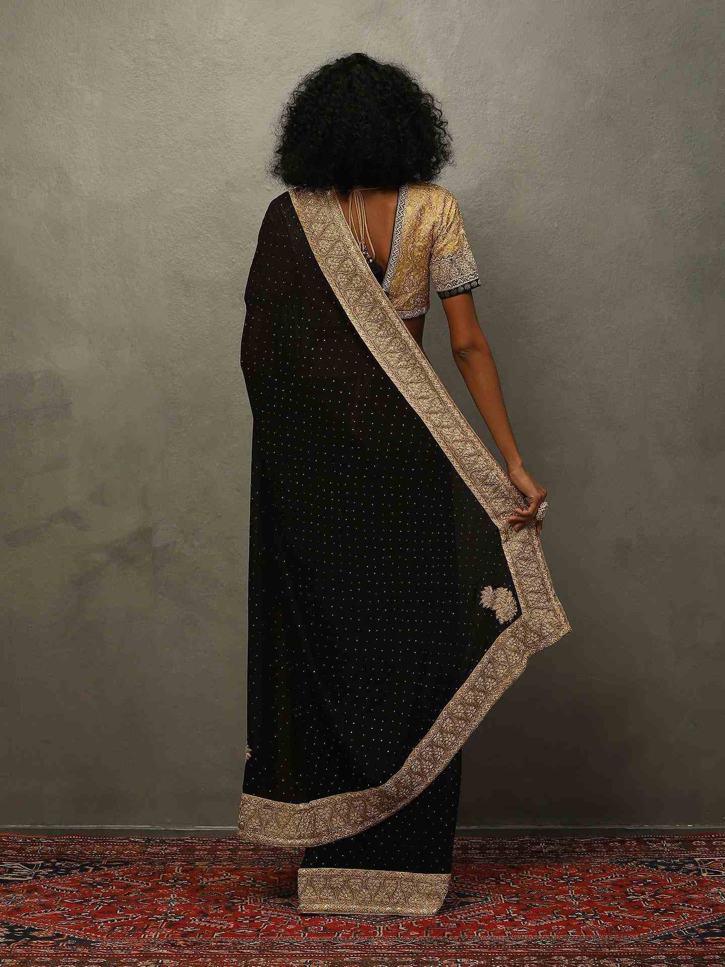 Black & Gold Avishikta Saree