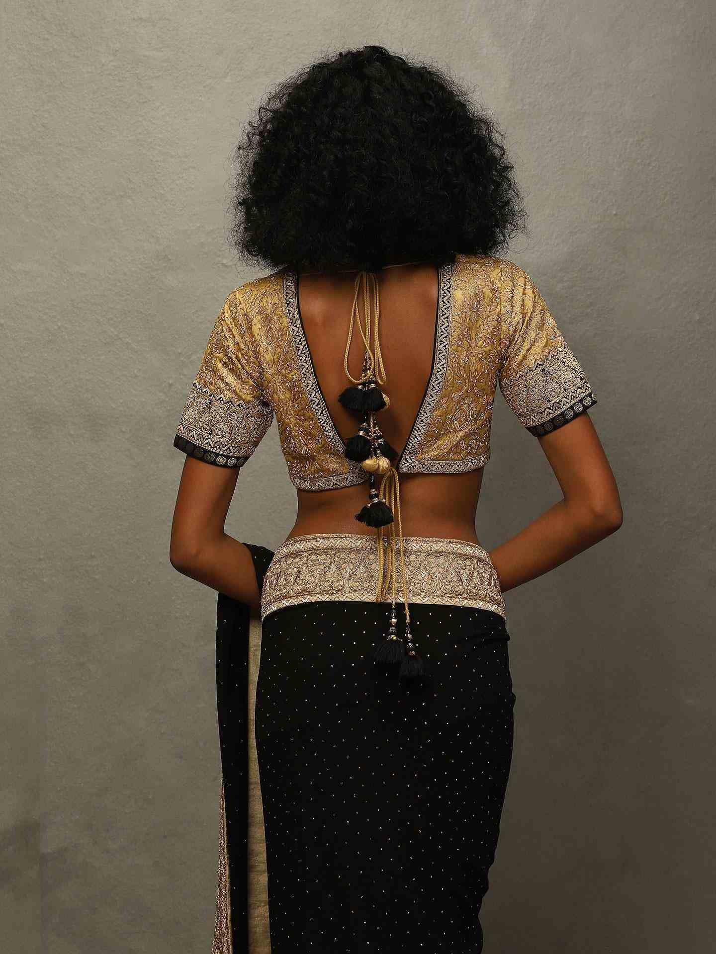 Black & Gold Avishikta Saree