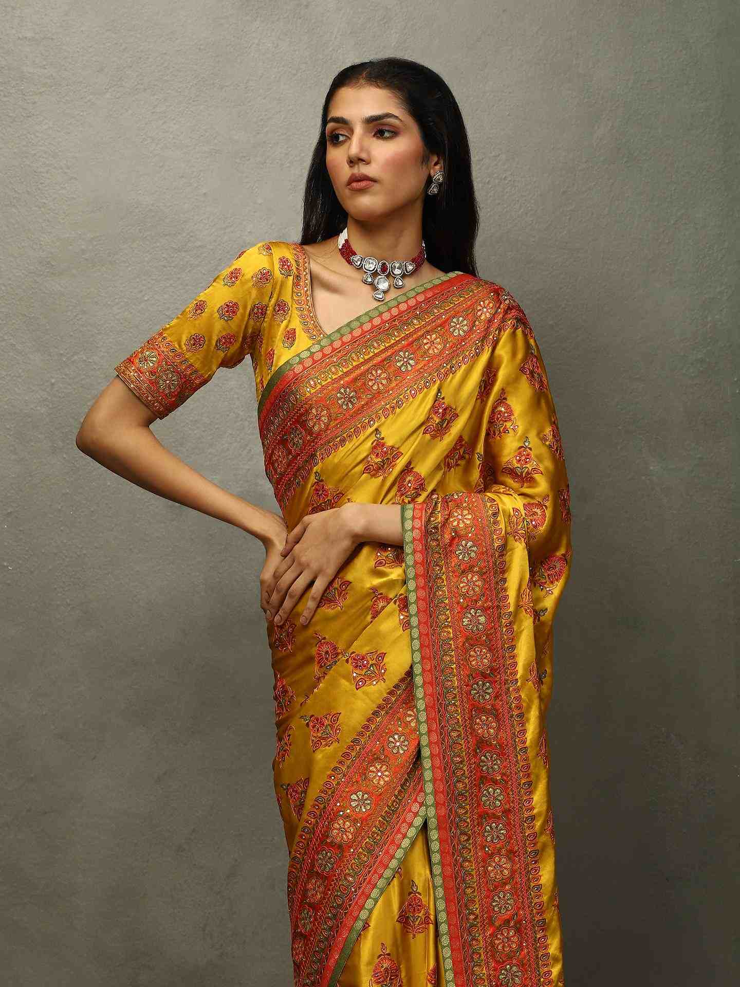 Yellow Purnima Saree