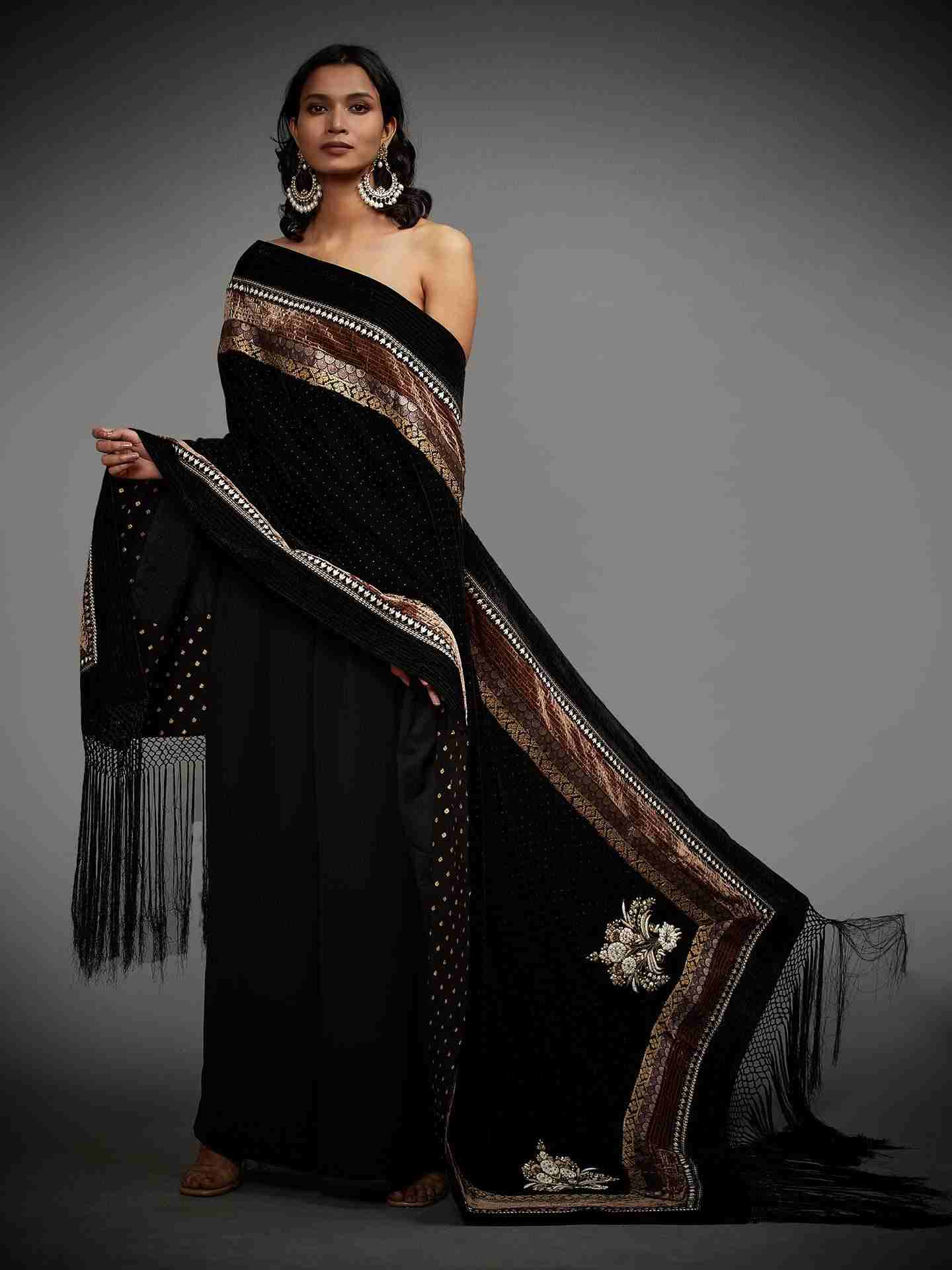 Black Parag Shawl