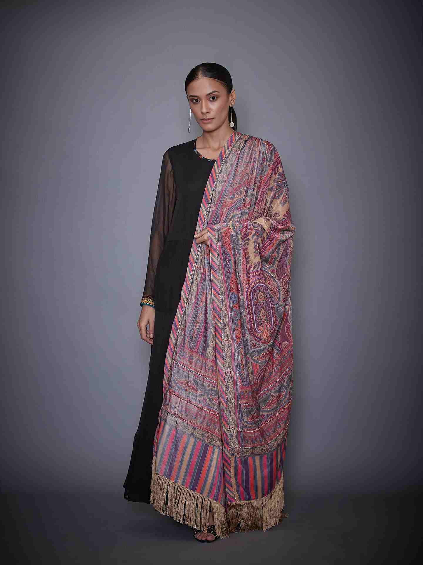 Peach & Beige Vasu Shawl