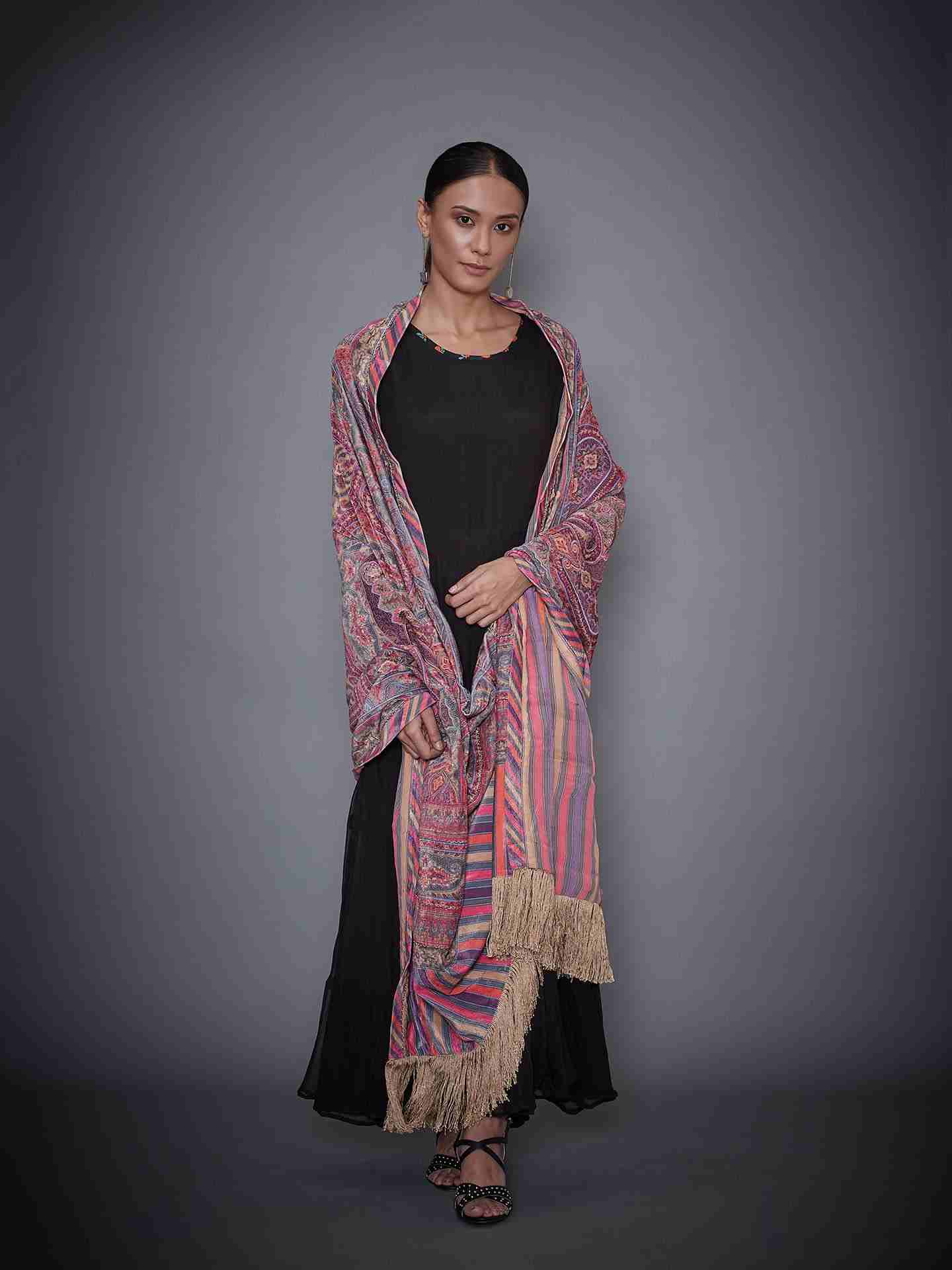 Peach & Beige Vasu Shawl