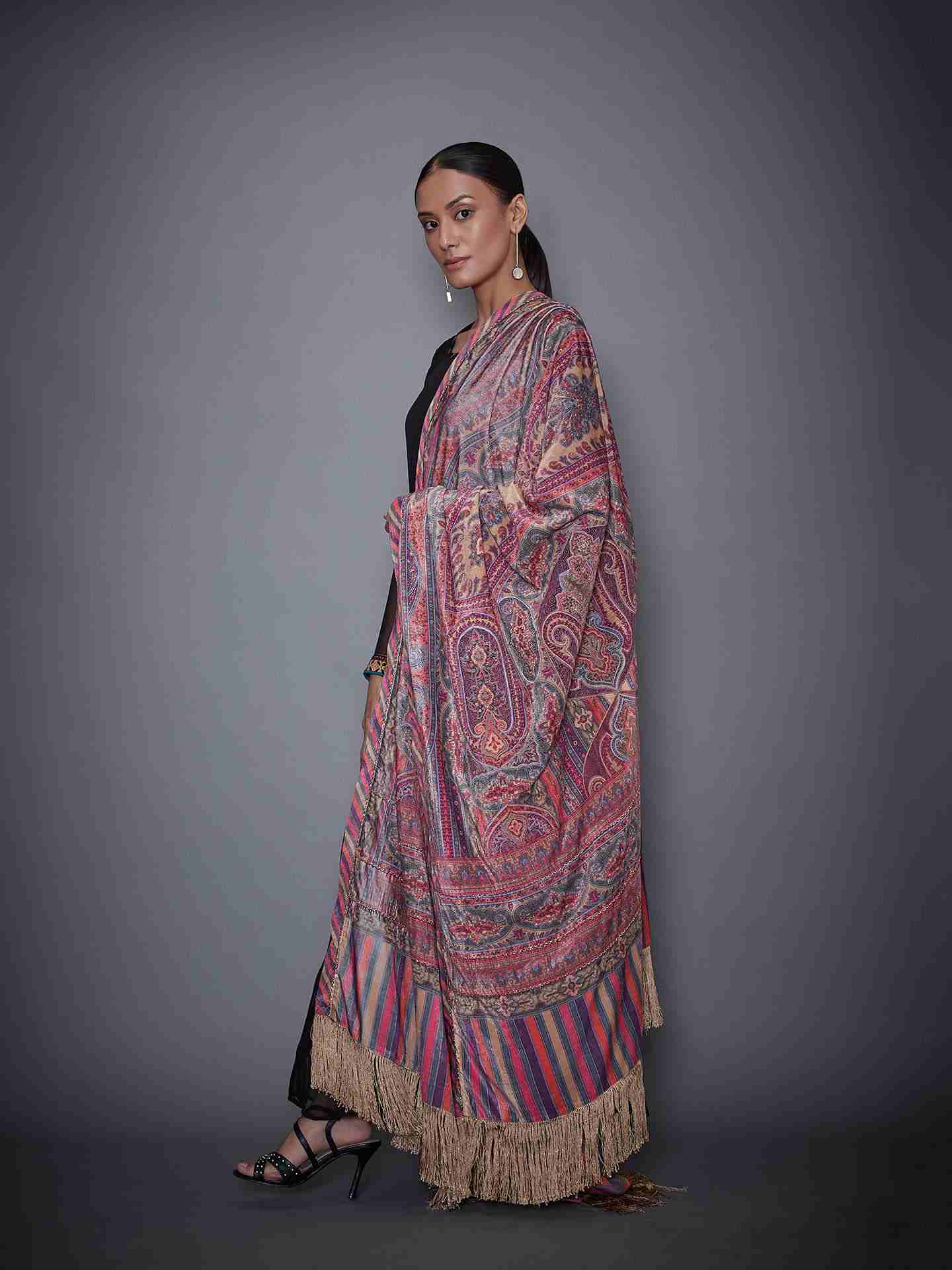 Peach & Beige Vasu Shawl