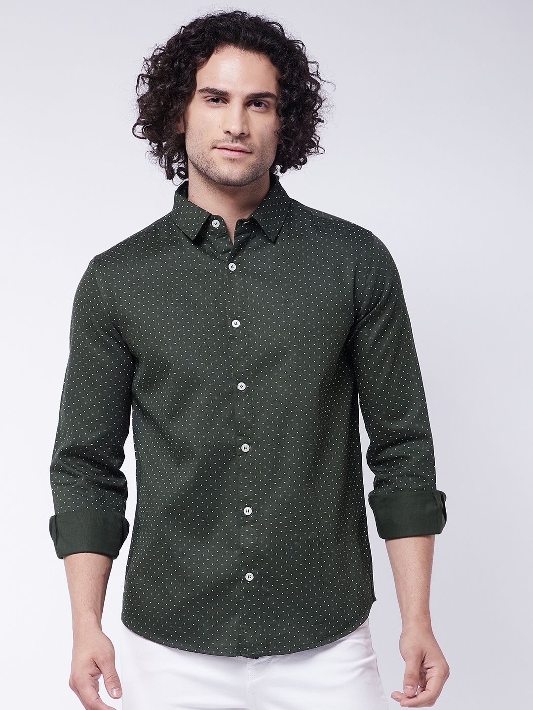 Rick Masch Men's Slim Fit Fine Cotton Printed Full Sleeves Casual Shirt