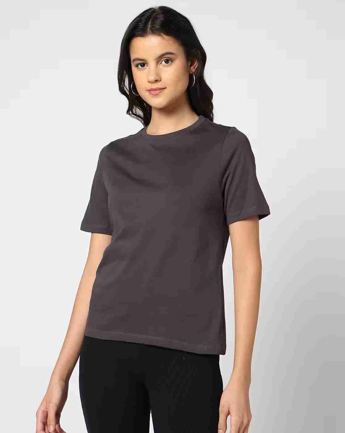RIO BASIC | Women Regular Fit Crew-Neck T-Shirt|1