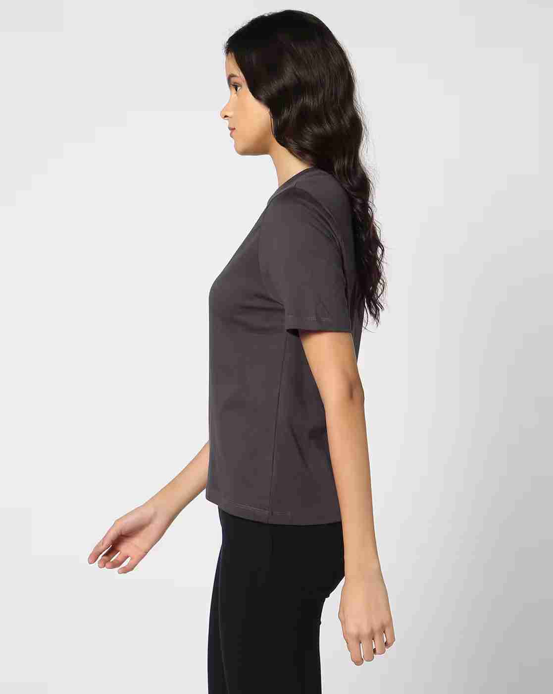 RIO BASIC | Women Regular Fit Crew-Neck T-Shirt|2