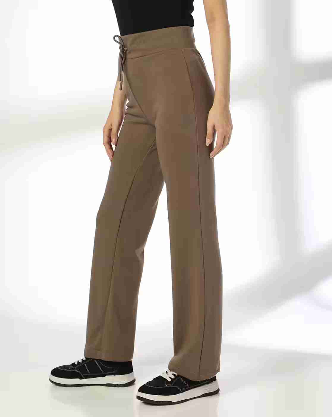 RIO BASIC | Women Regular Fit Flat-Front Trousers|1