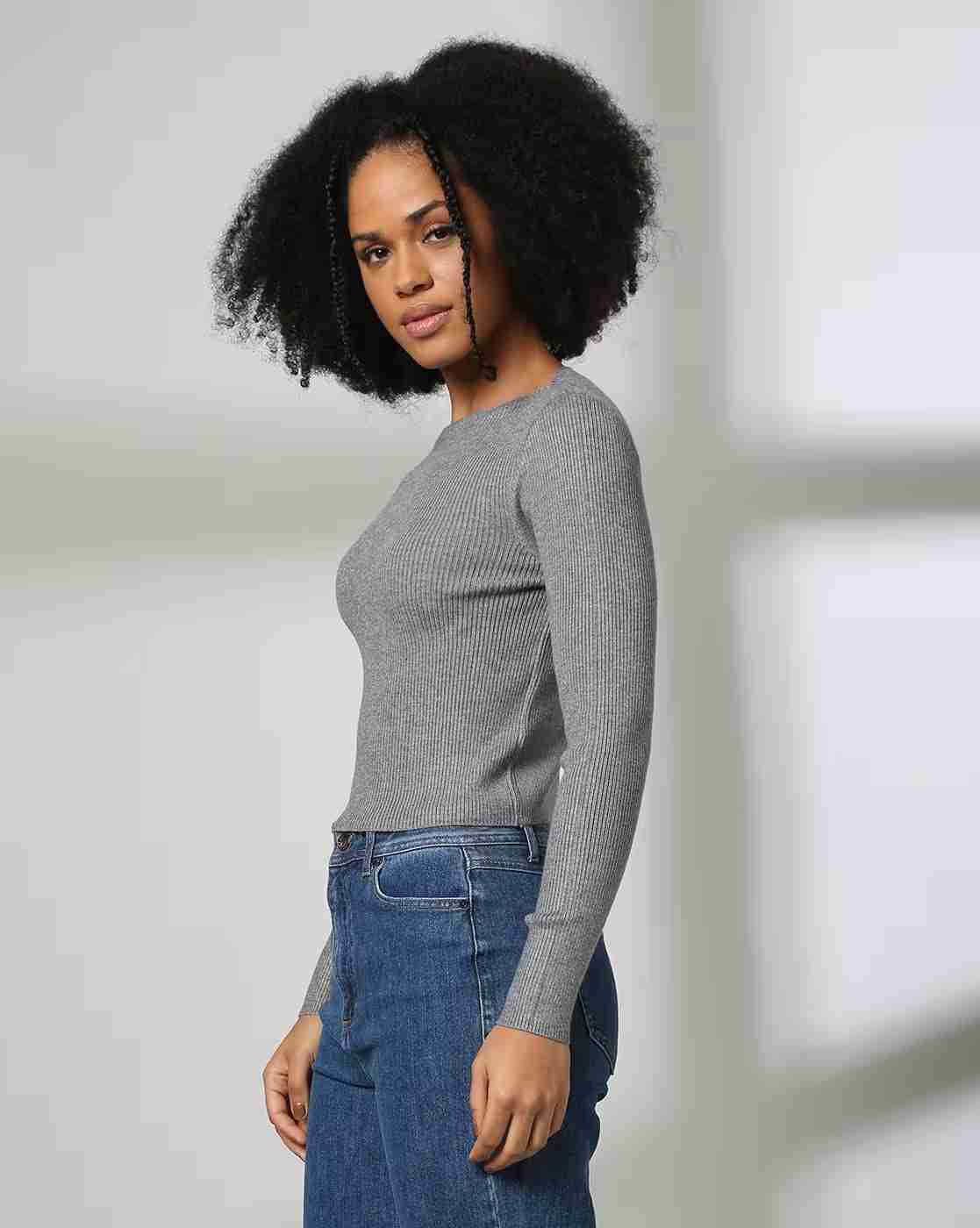 RIO BASIC | Women Heathered Relaxed Fit Top|1