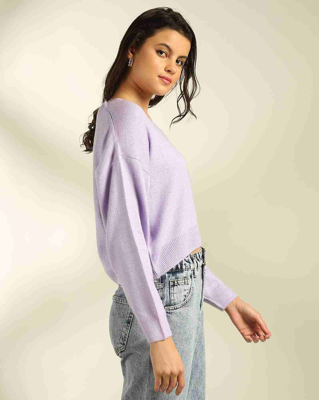 RIO BASIC | Women V-Neck Pullover with Ribbed Hems