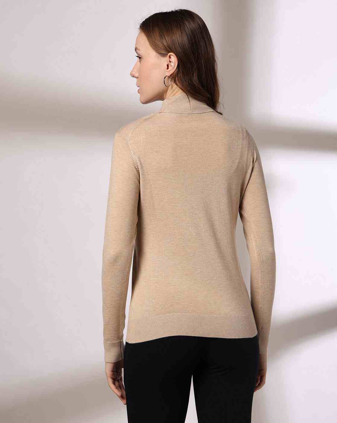 RIO BASIC | Women Ribbed Relaxed Fit Turtleneck Sweatshirt|2