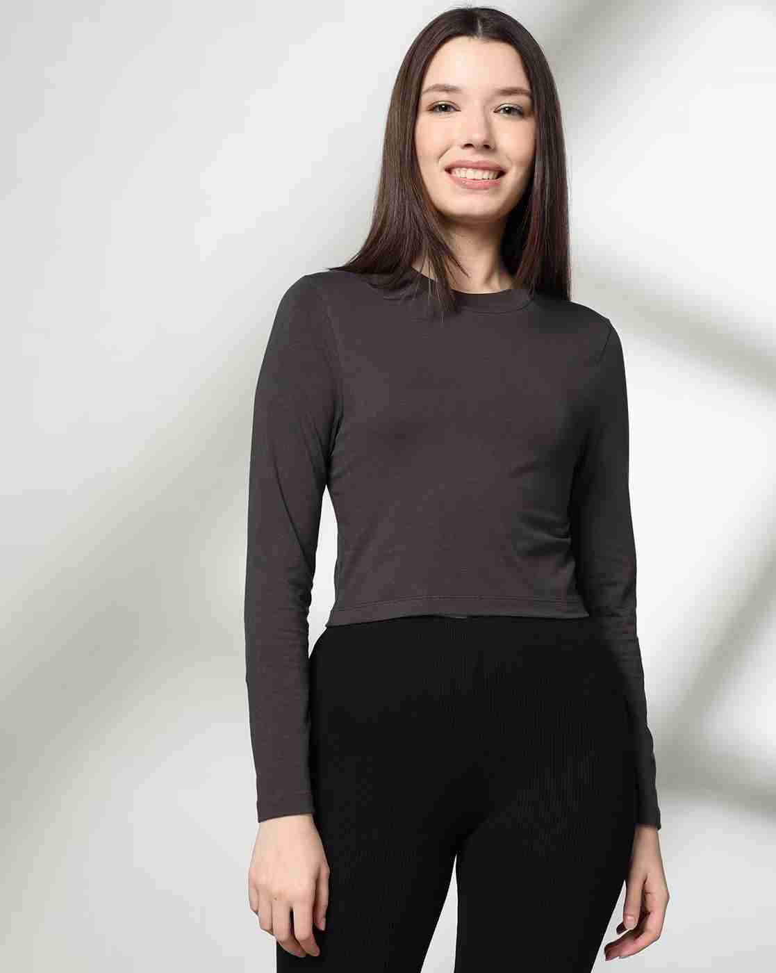 RIO BASIC | Women Fitted Crew-Neck Crop T-Shirt|0