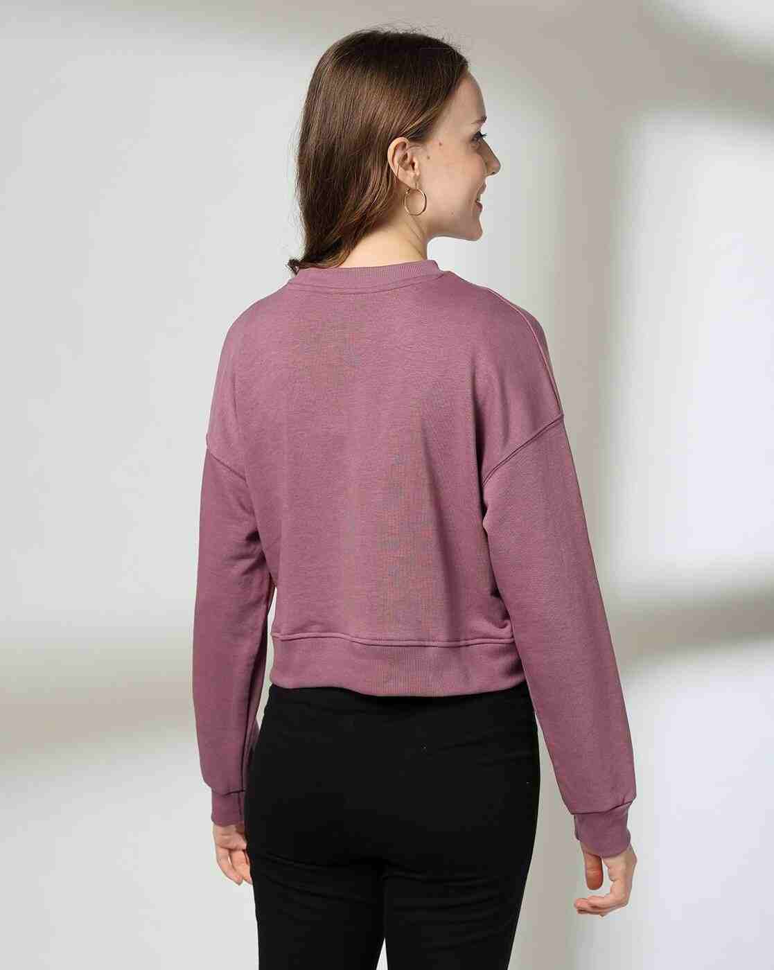 RIO BASIC | Women Regular Fit Crop Sweatshirt|2