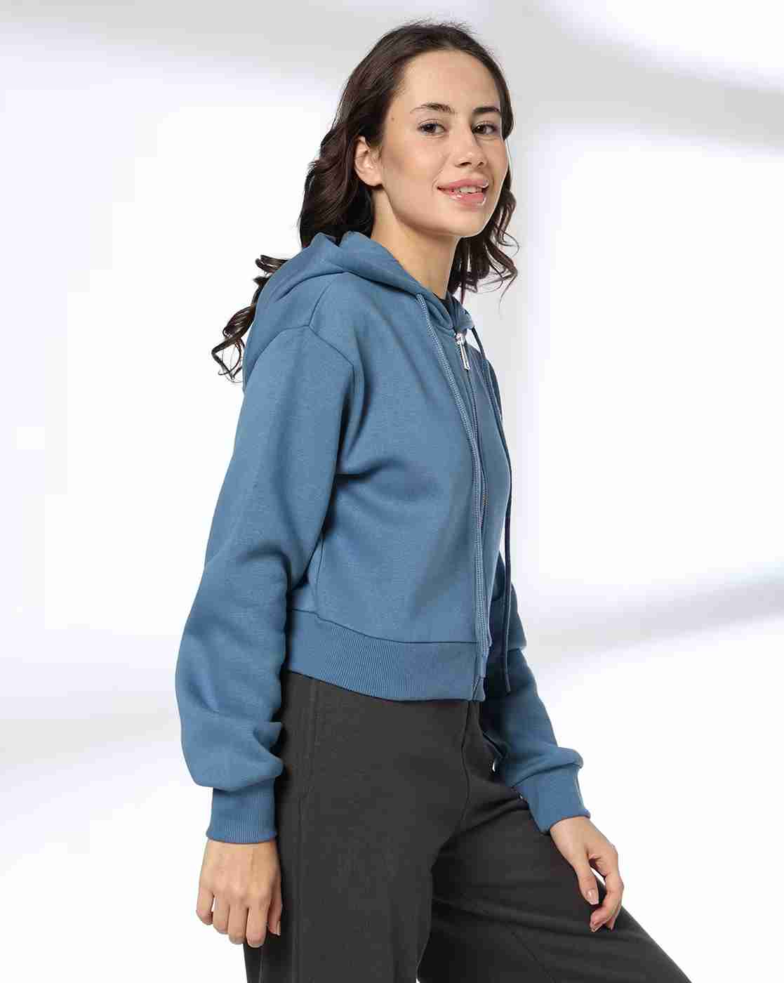 RIO BASIC | Women Slim Fit Zip-Front Hoodie|1