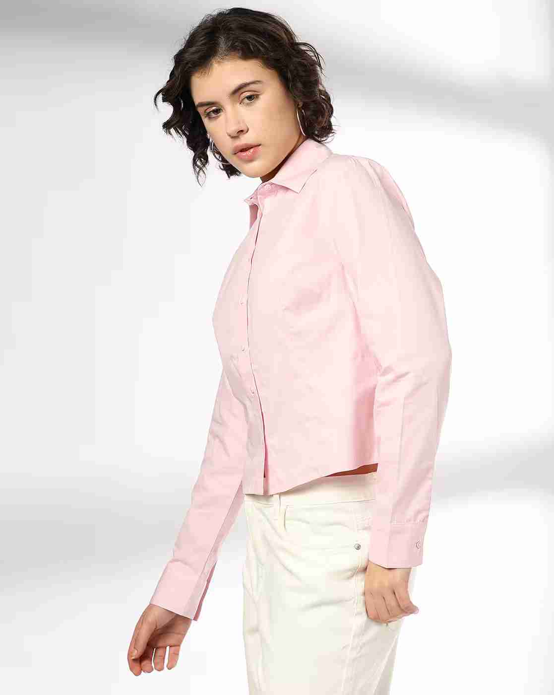 RIO BASIC | Women Fitted Cotton Shirt with Spread Collar