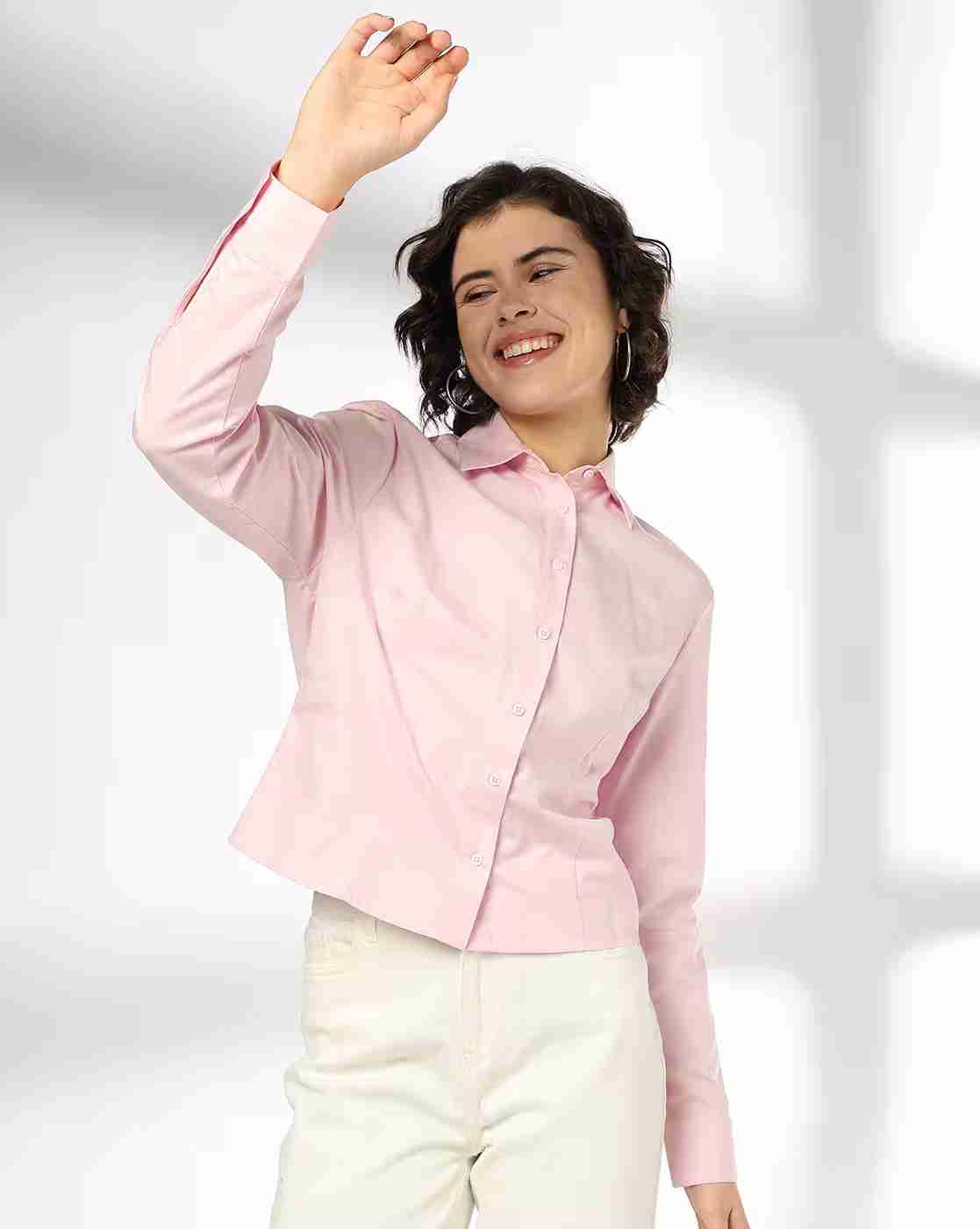 RIO BASIC | Women Fitted Cotton Shirt with Spread Collar|3