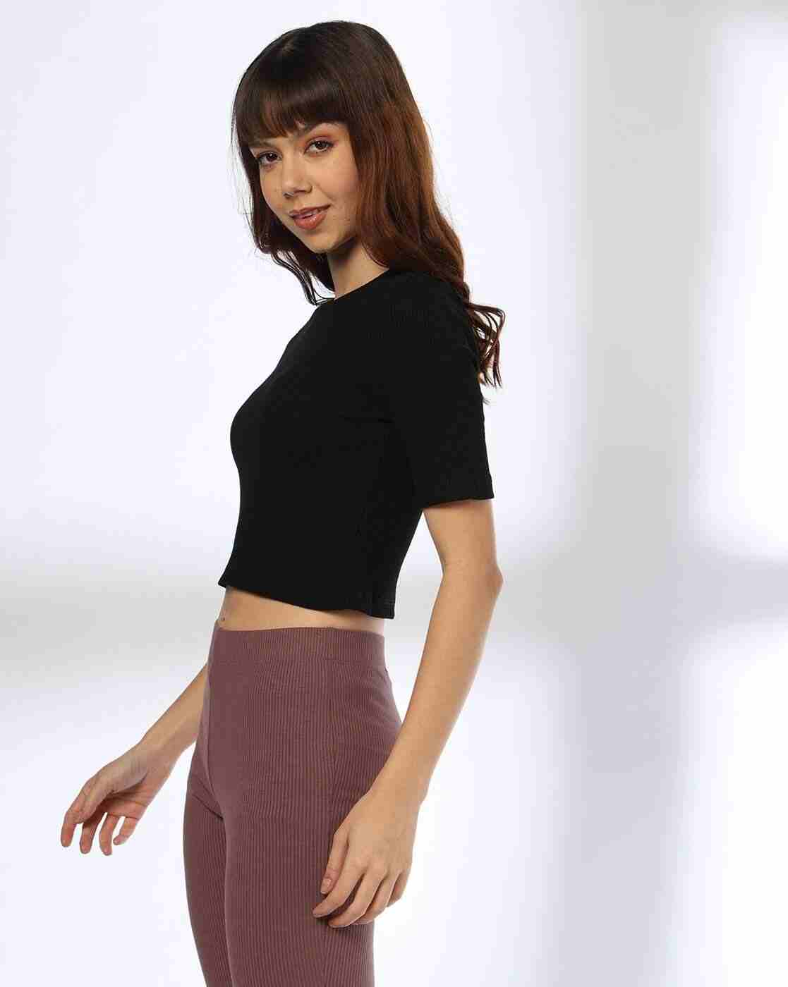 RIO BASIC | Women Ribbed Slim Fit Round-Neck T-Shirt
