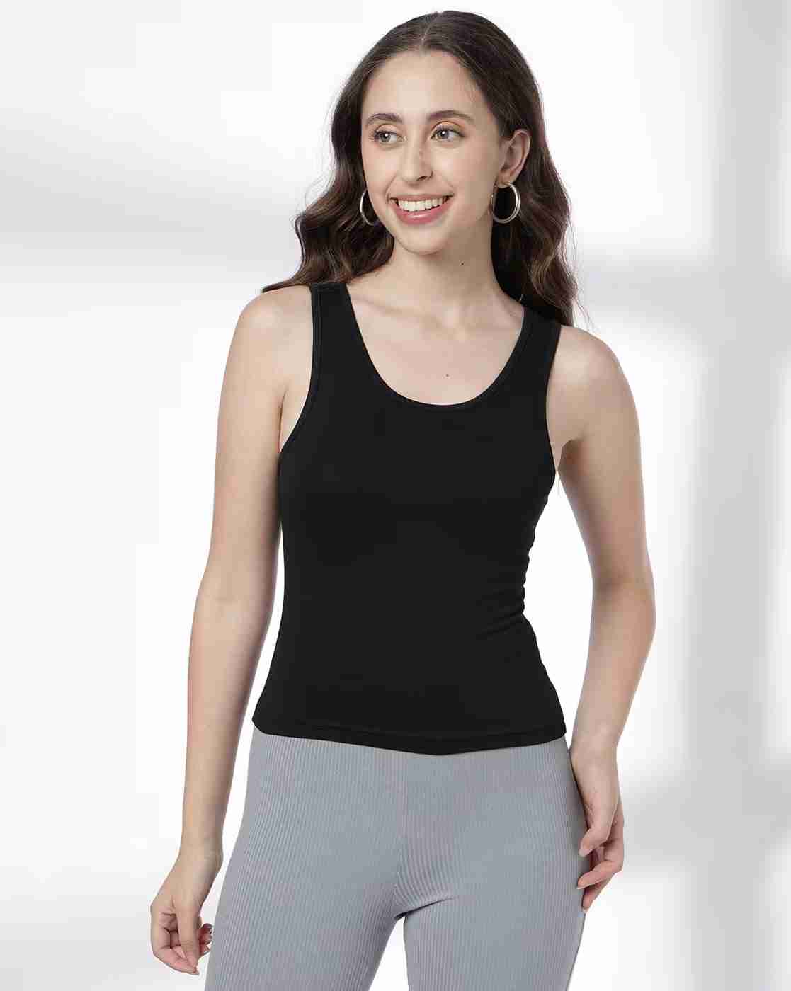 Women Slim Fit Scoop-Neck Tank Top