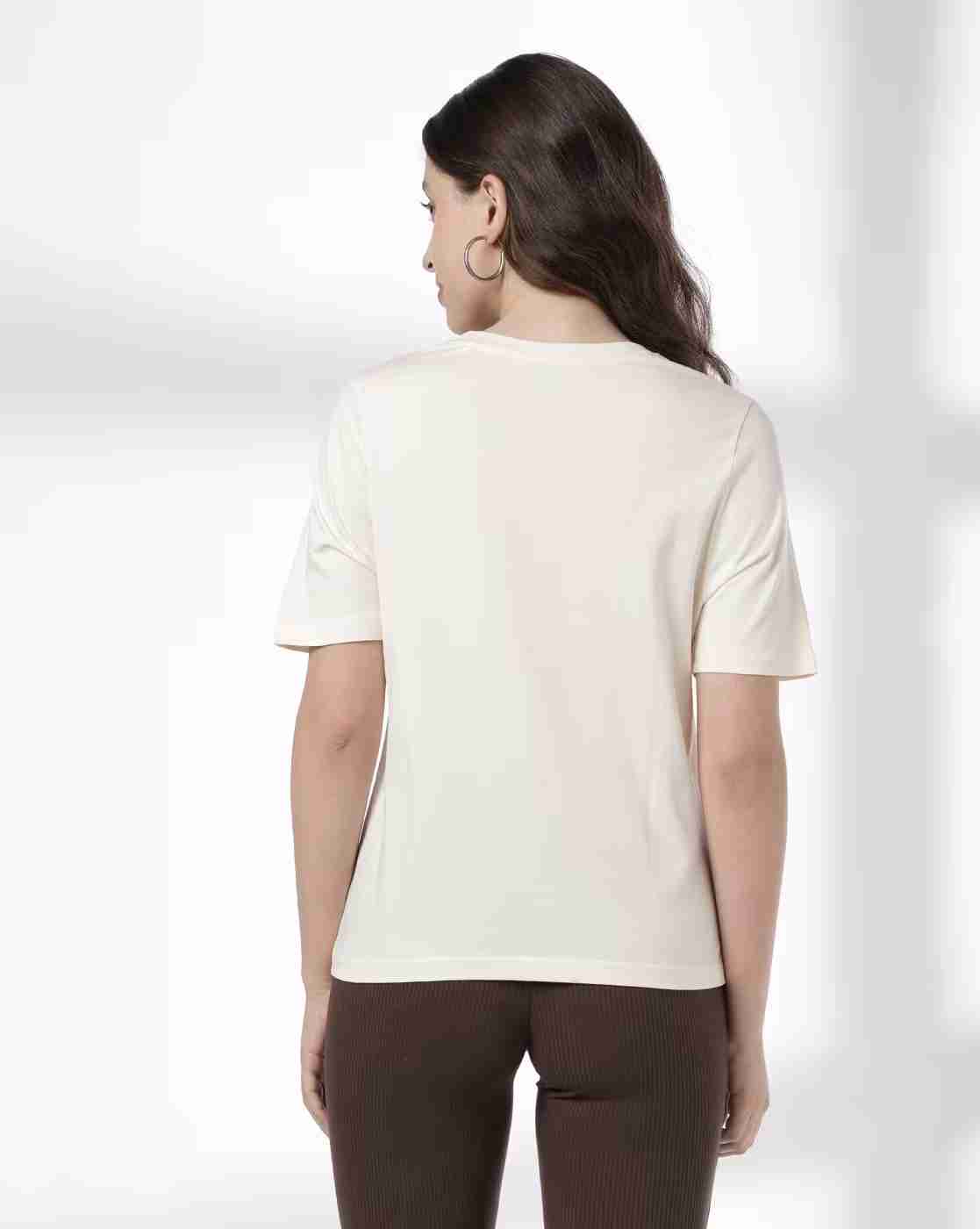 RIO BASIC | Women Regular Fit Round-Neck Cotton T-Shirt|2