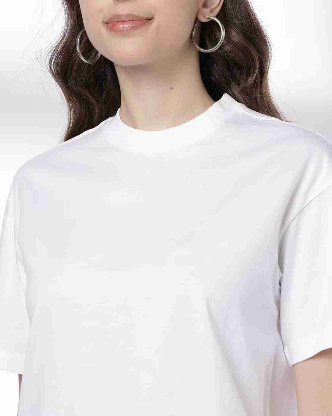 RIO BASIC | Women Boxy Fit Cotton Round-Neck T-Shirt|4