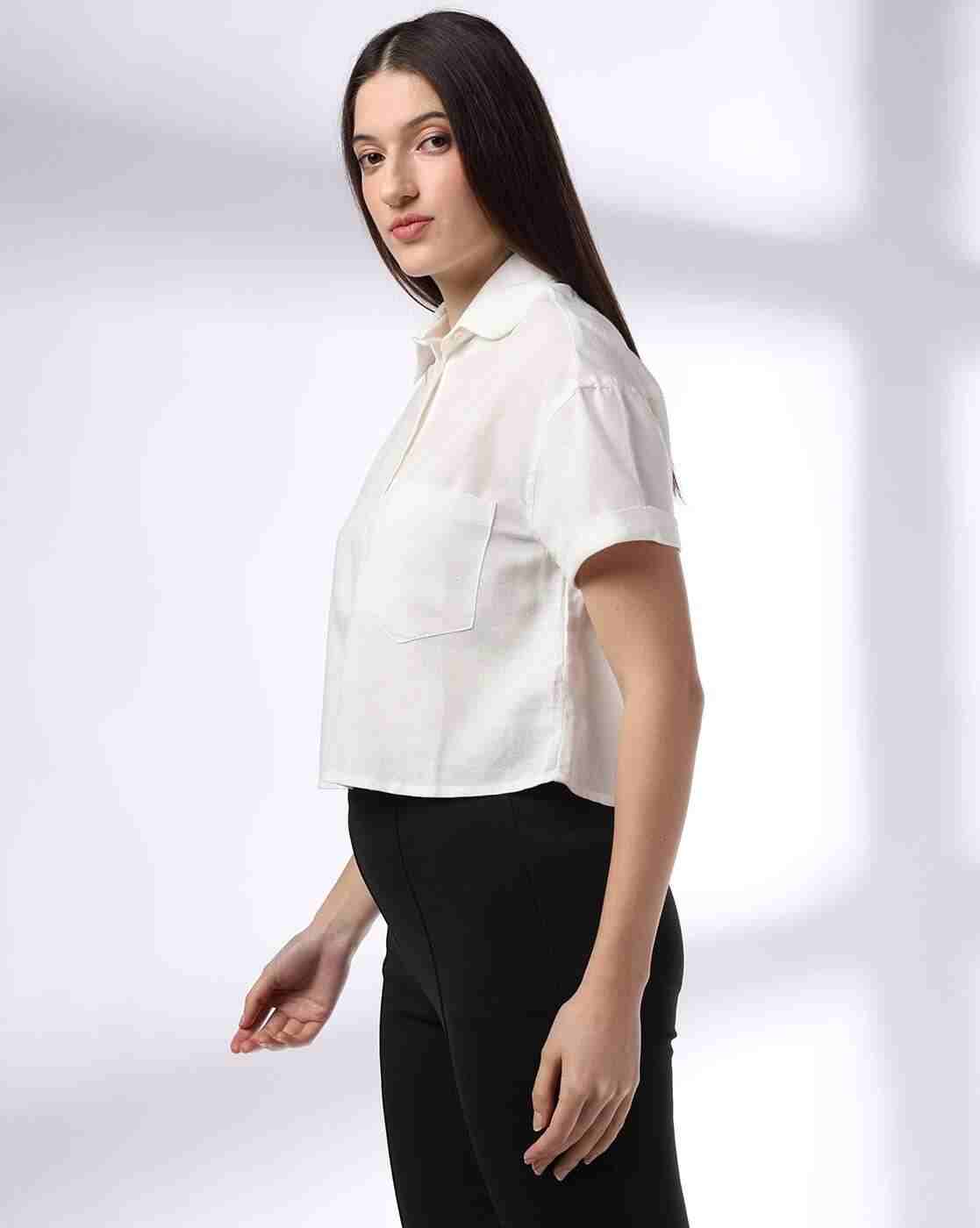 RIO BASIC | Women Loose Fit Shirt with Patch Pocket|1
