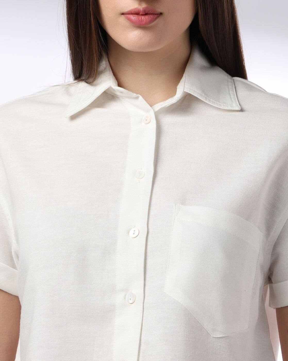 RIO BASIC | Women Loose Fit Shirt with Patch Pocket|3