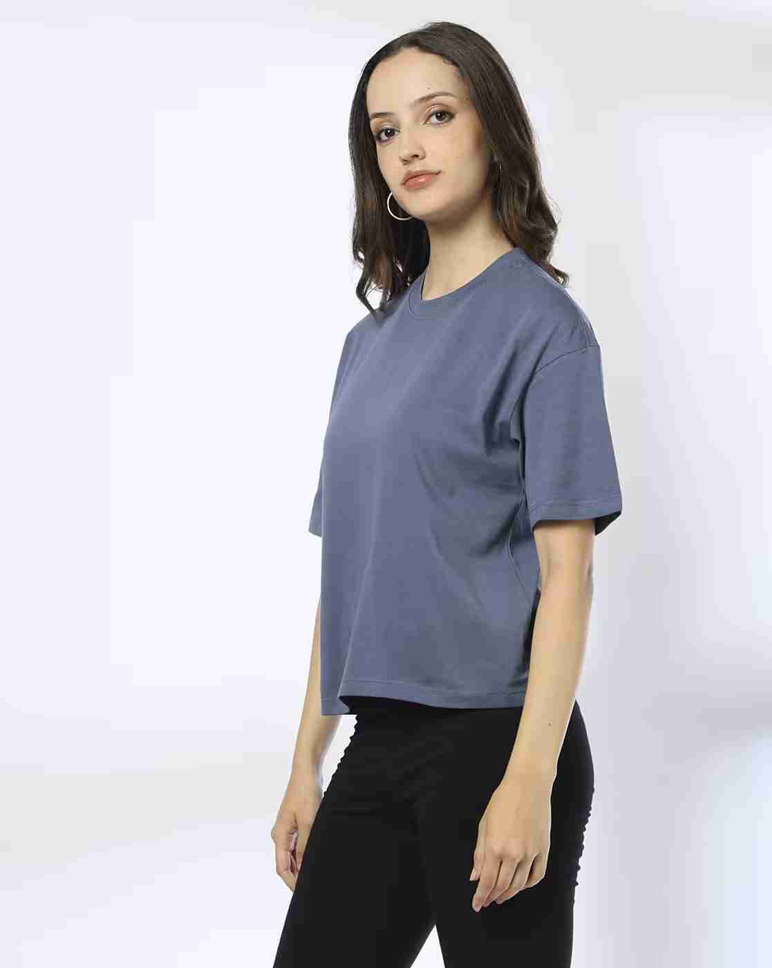 RIO BASIC | Women Loose Fit Round-Neck T-Shirt|1