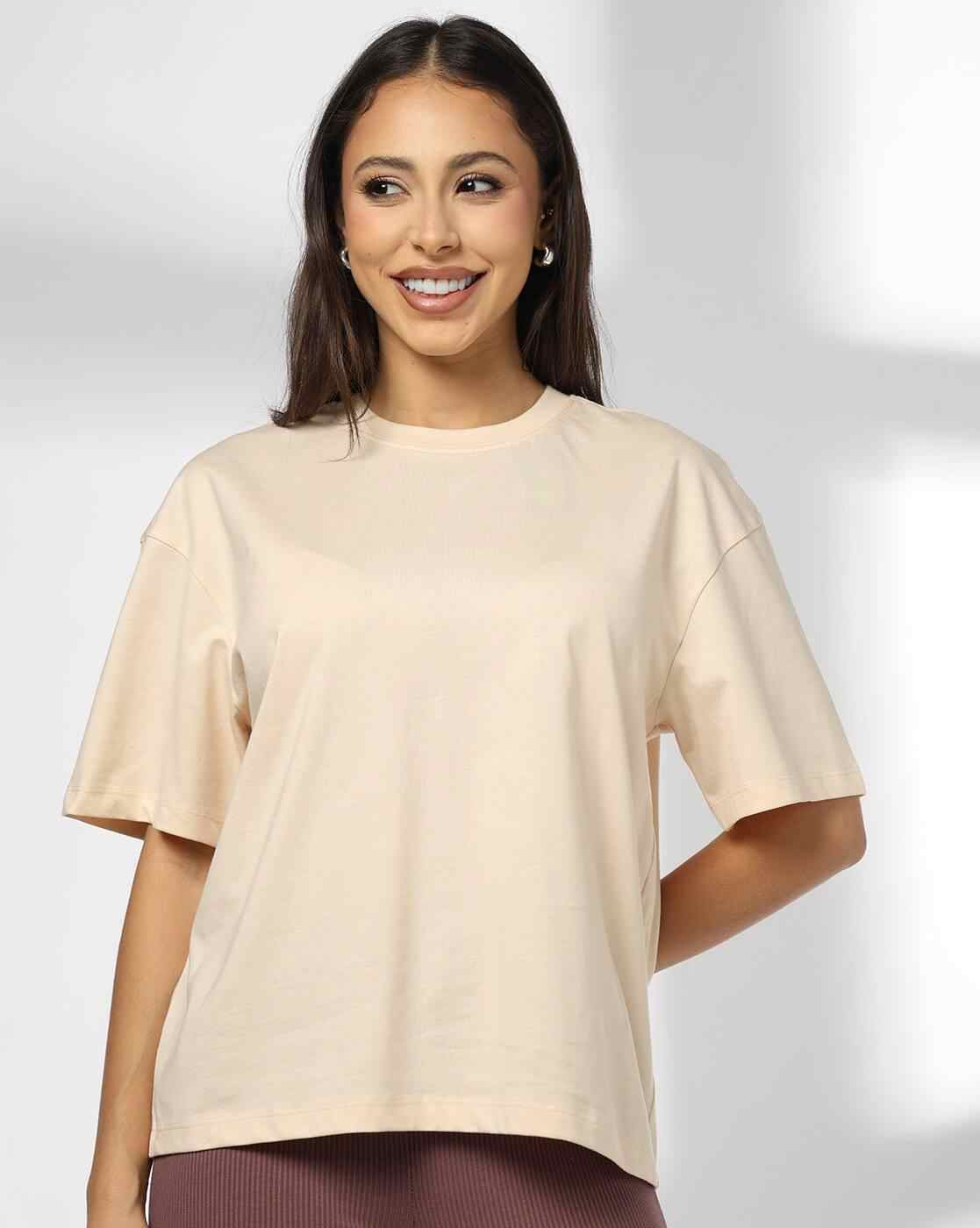 RIO BASIC | Women Regular Fit Cotton Crew-Neck T-Shirt|0