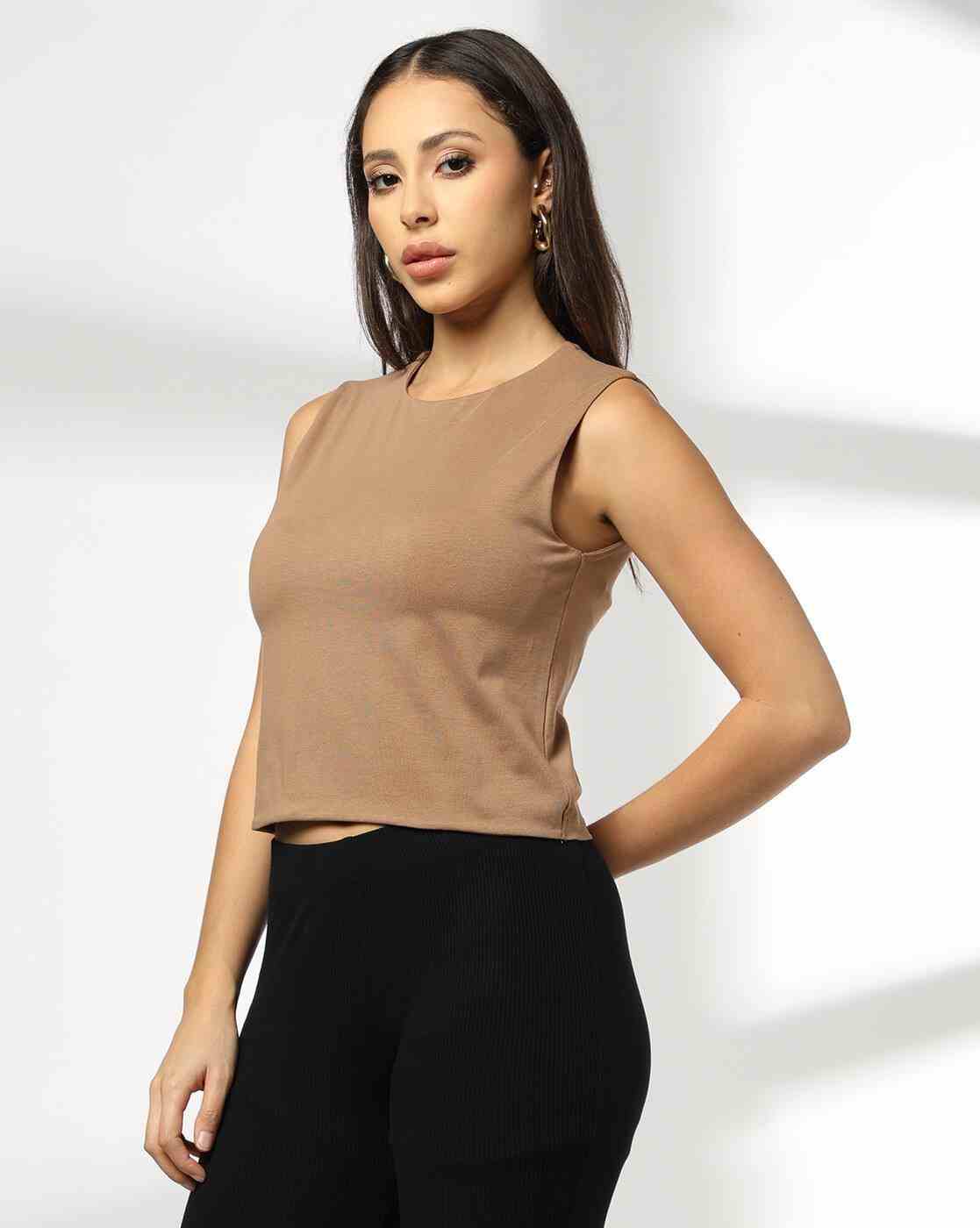 RIO BASIC | Women Double Layered Regular Fit Tank Top|1