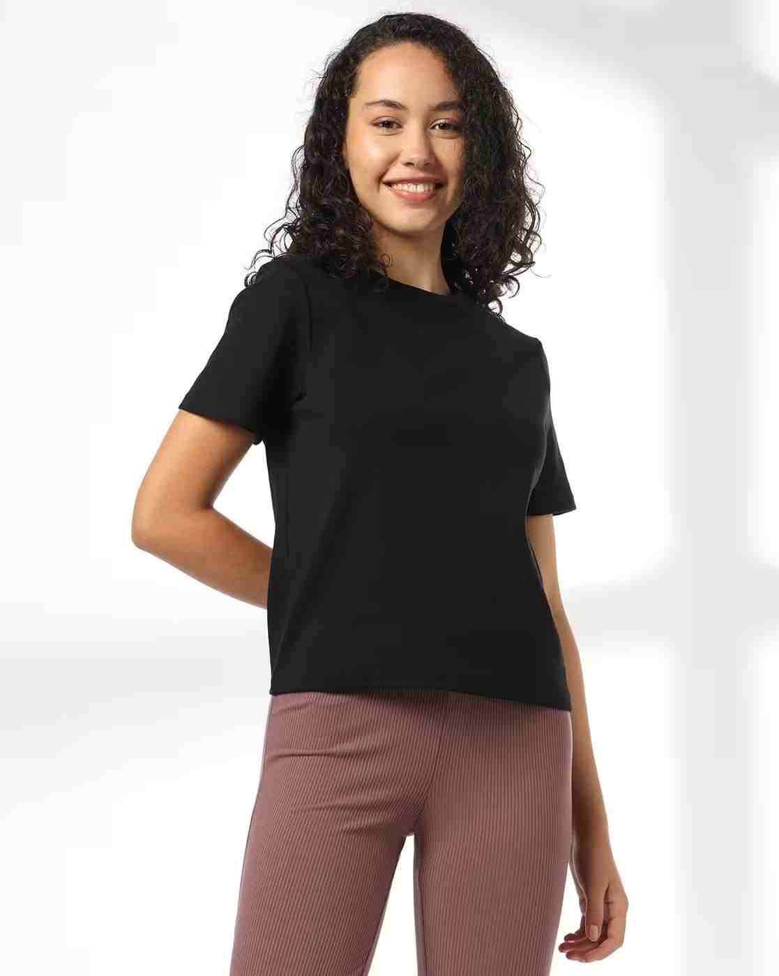 Women Regular Fit Crew-Neck T-Shirt