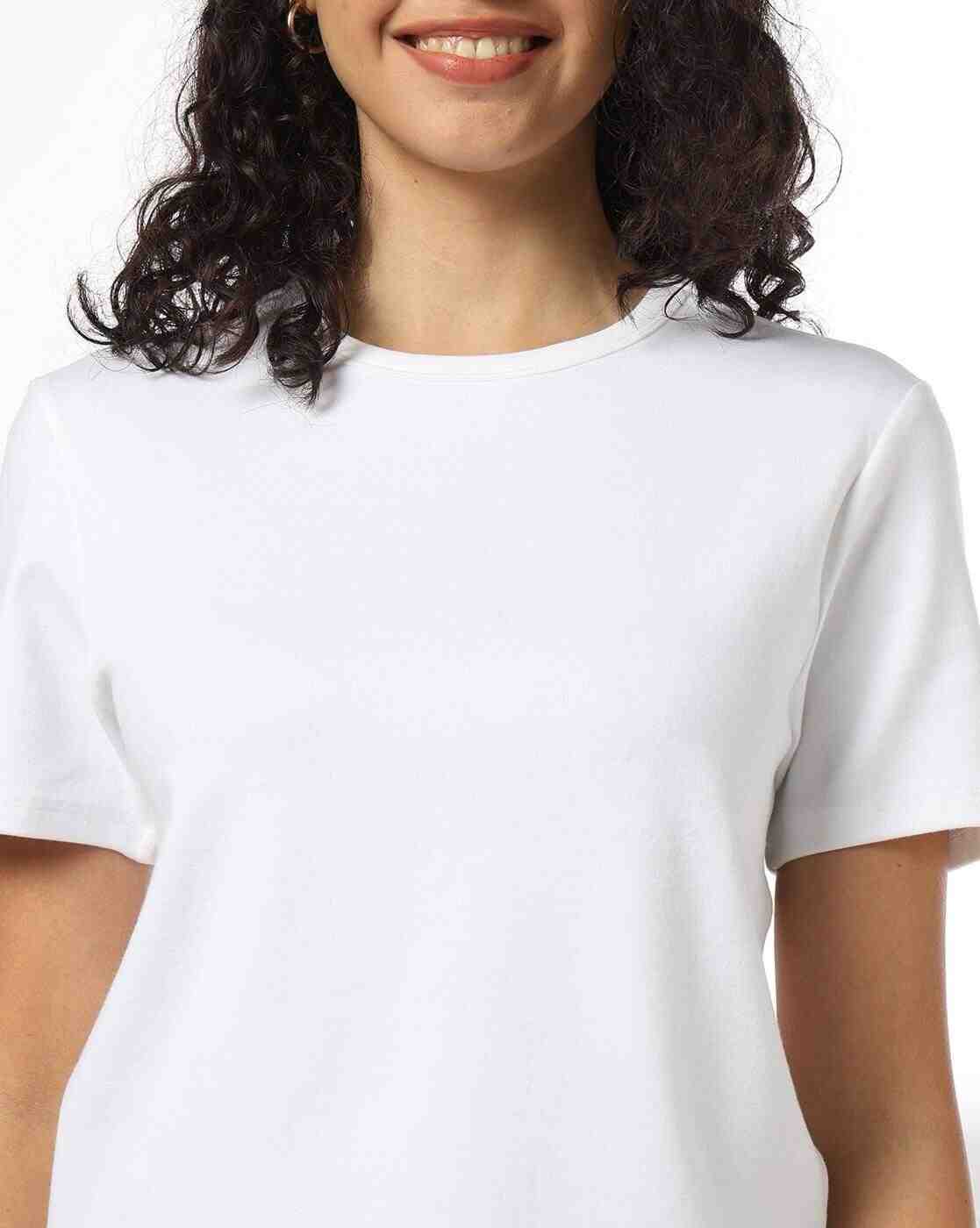 RIO BASIC | Women Regular Fit Crew-Neck T-Shirt|3