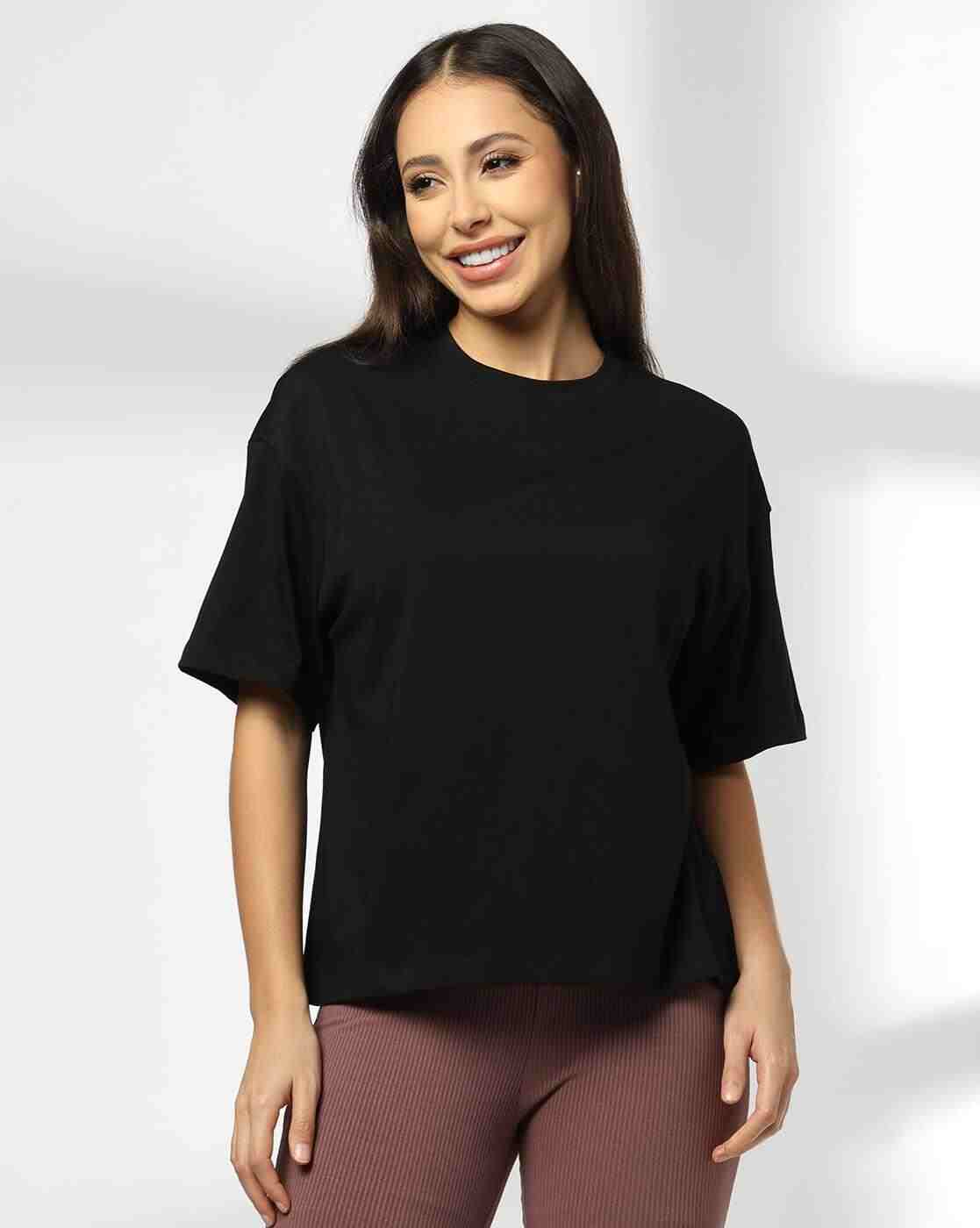 Women Boxy Fit Crew-Neck T-Shirt