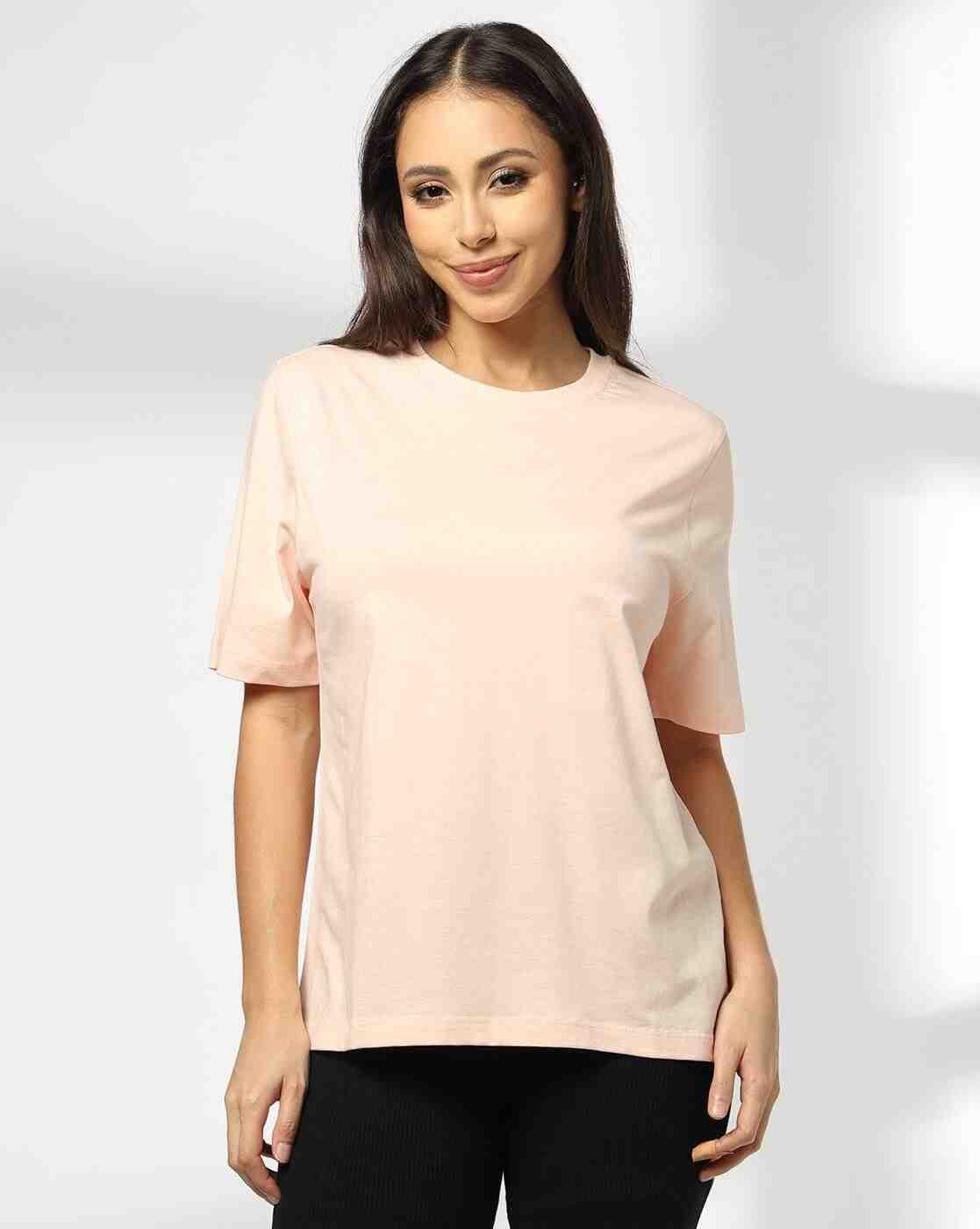 Women Relaxed Fit Crew-Neck T-Shirt