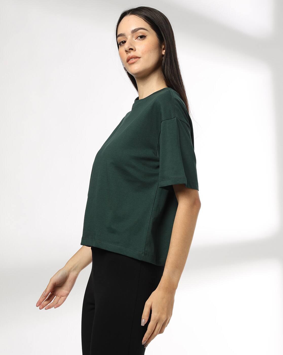 RIO BASIC | Women Boxy Fit Round-Neck T-Shirt|1