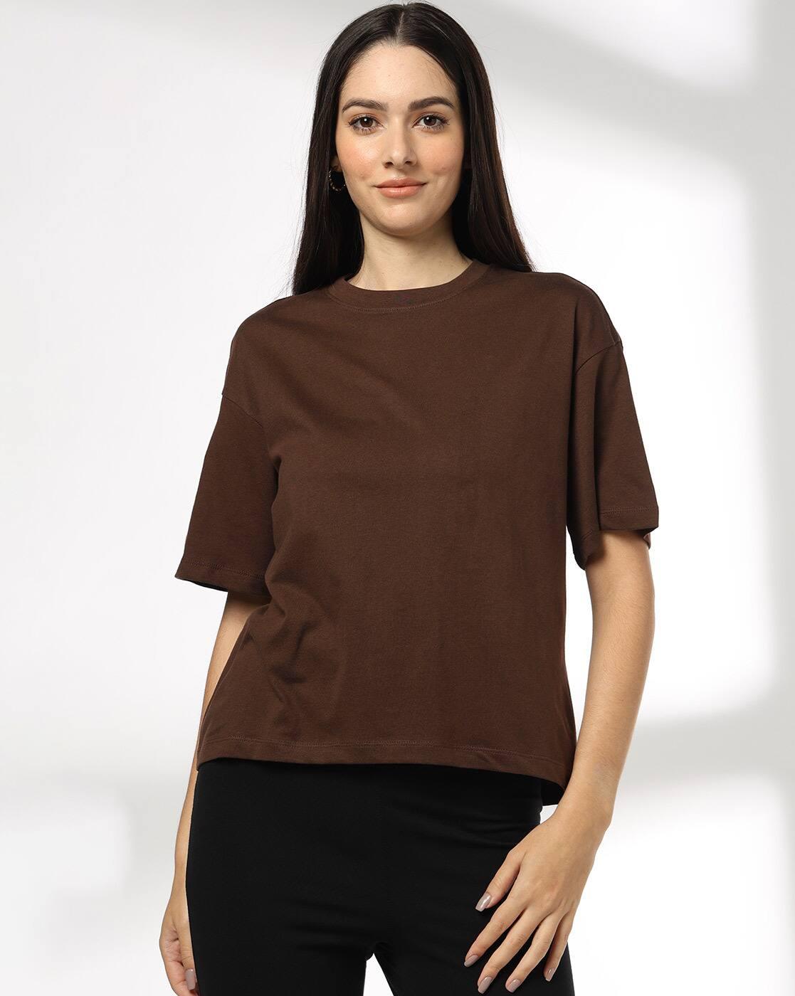 Women Boxy Fit Round-Neck T-Shirt