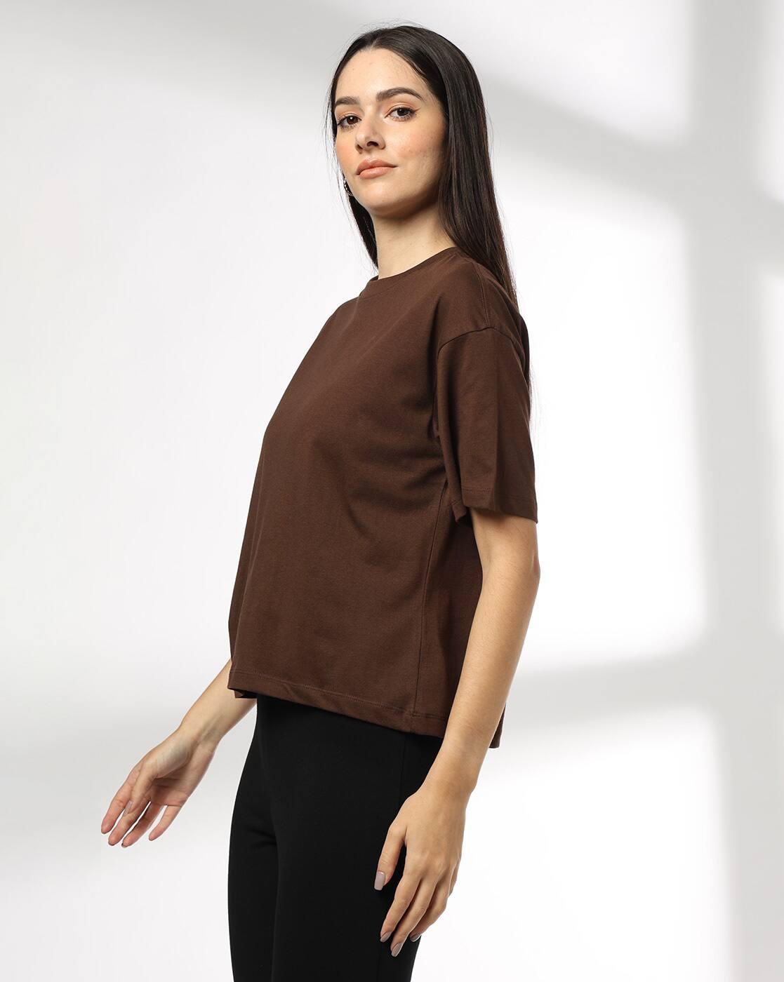 RIO BASIC | Women Boxy Fit Round-Neck T-Shirt|1