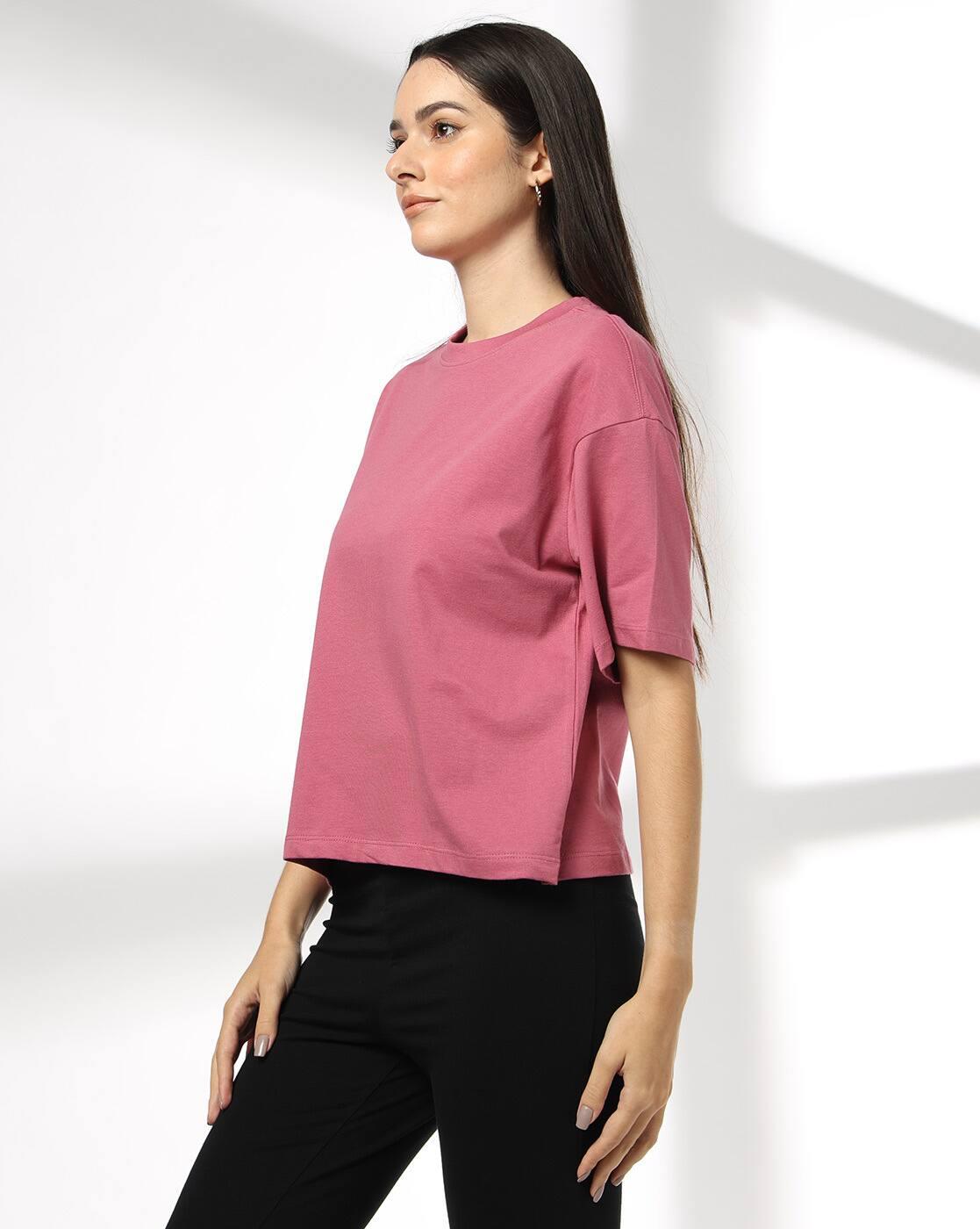 RIO BASIC | Women Boxy Fit Round-Neck T-Shirt|1