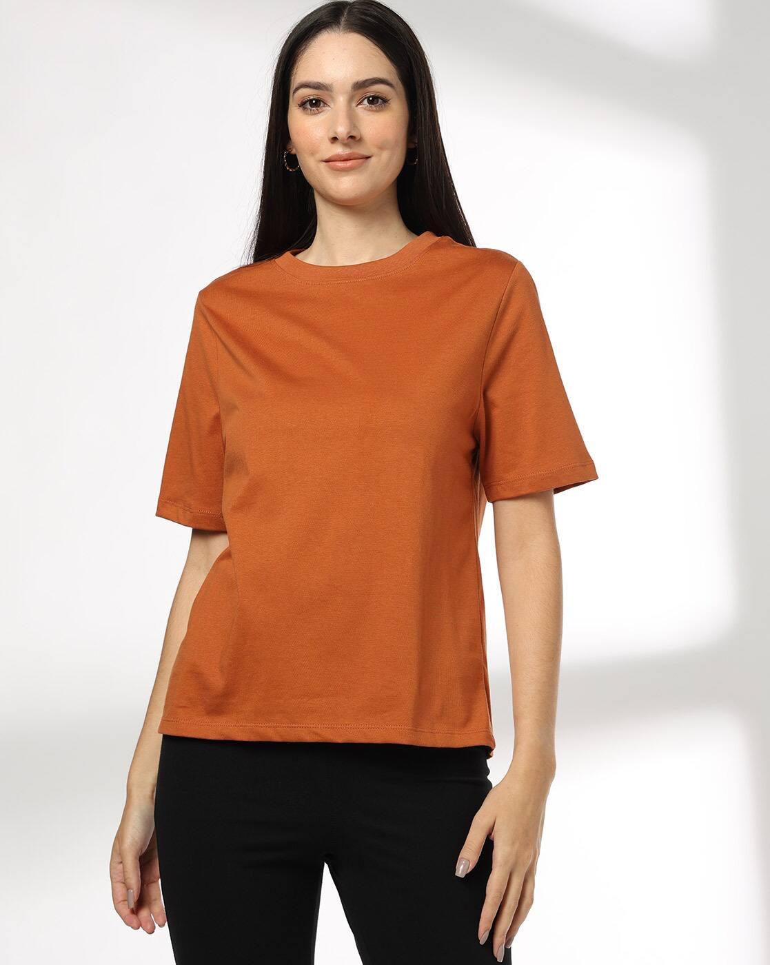 RIO BASIC | Women Regular Fit Crew-Neck T-Shirt|0