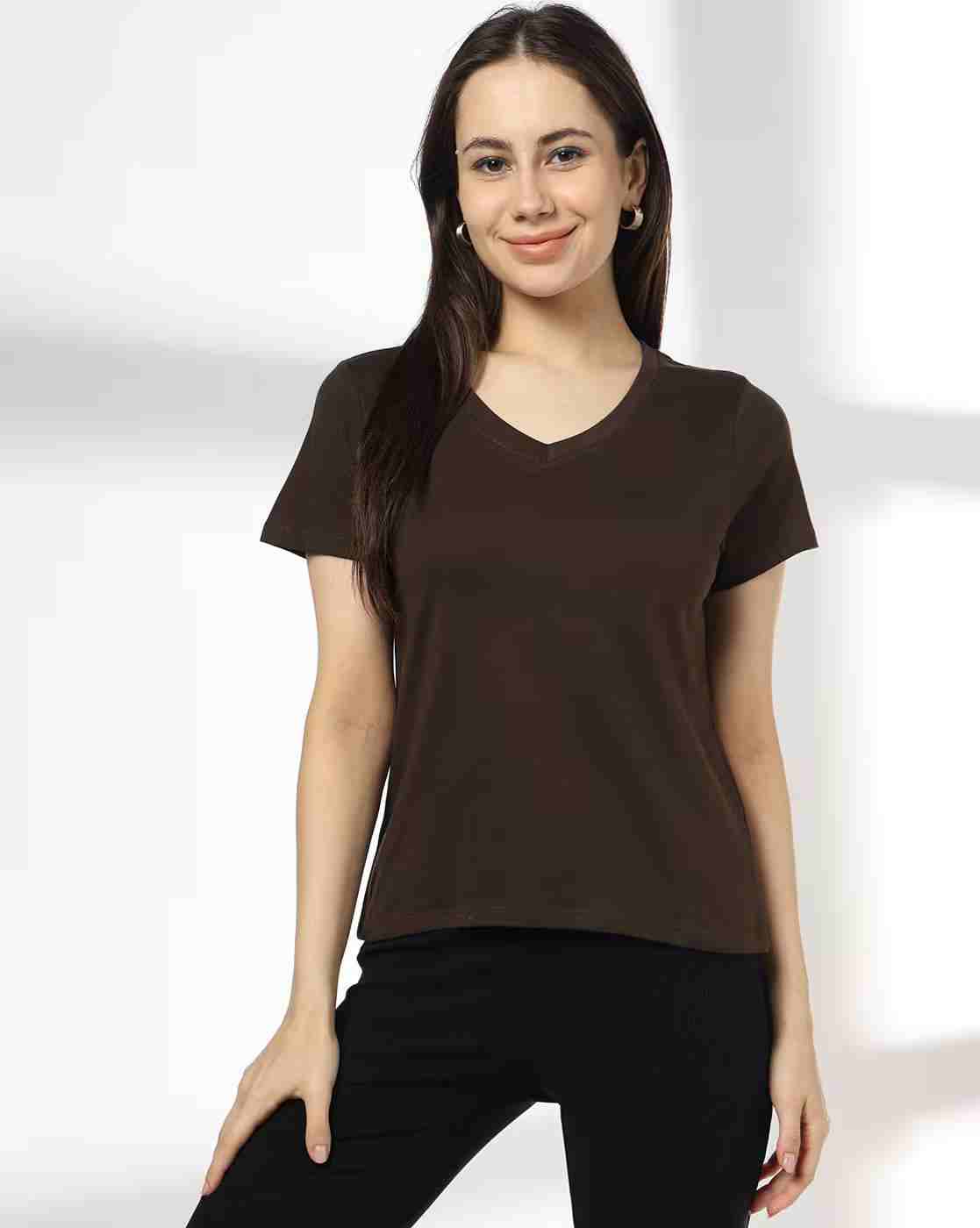 Women Regular Fit V-Neck T-Shirt